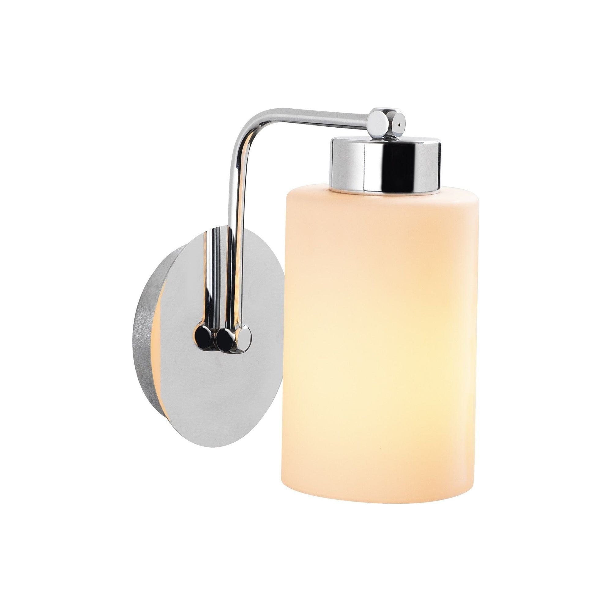 Lampa perete BALCOVA N-340, crom/alb, metal/sticla, 10x19x19 cm