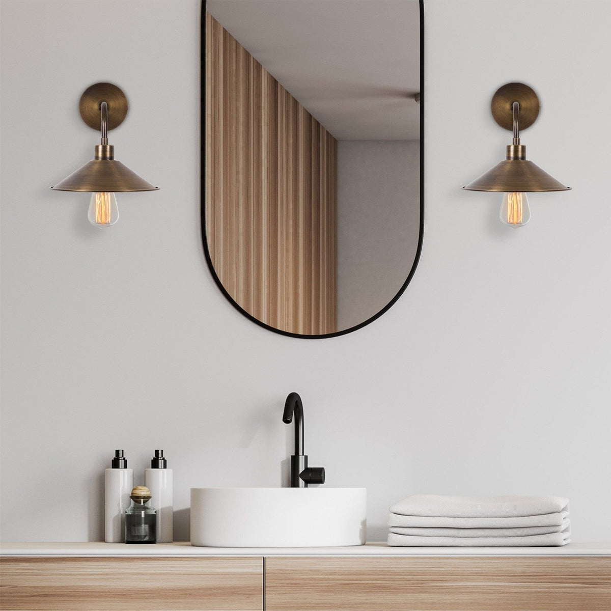 Lampa perete BERCESTE N 664, auriu, metal, 24x20 cm