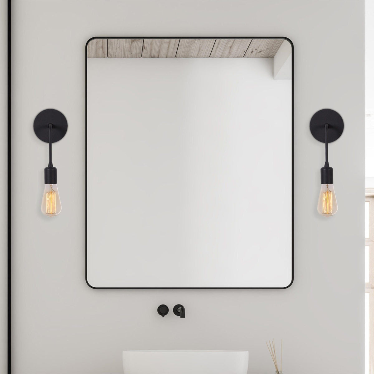 Lampa perete DARTINI-MR-887, negru, metal, 6x12x27 cm