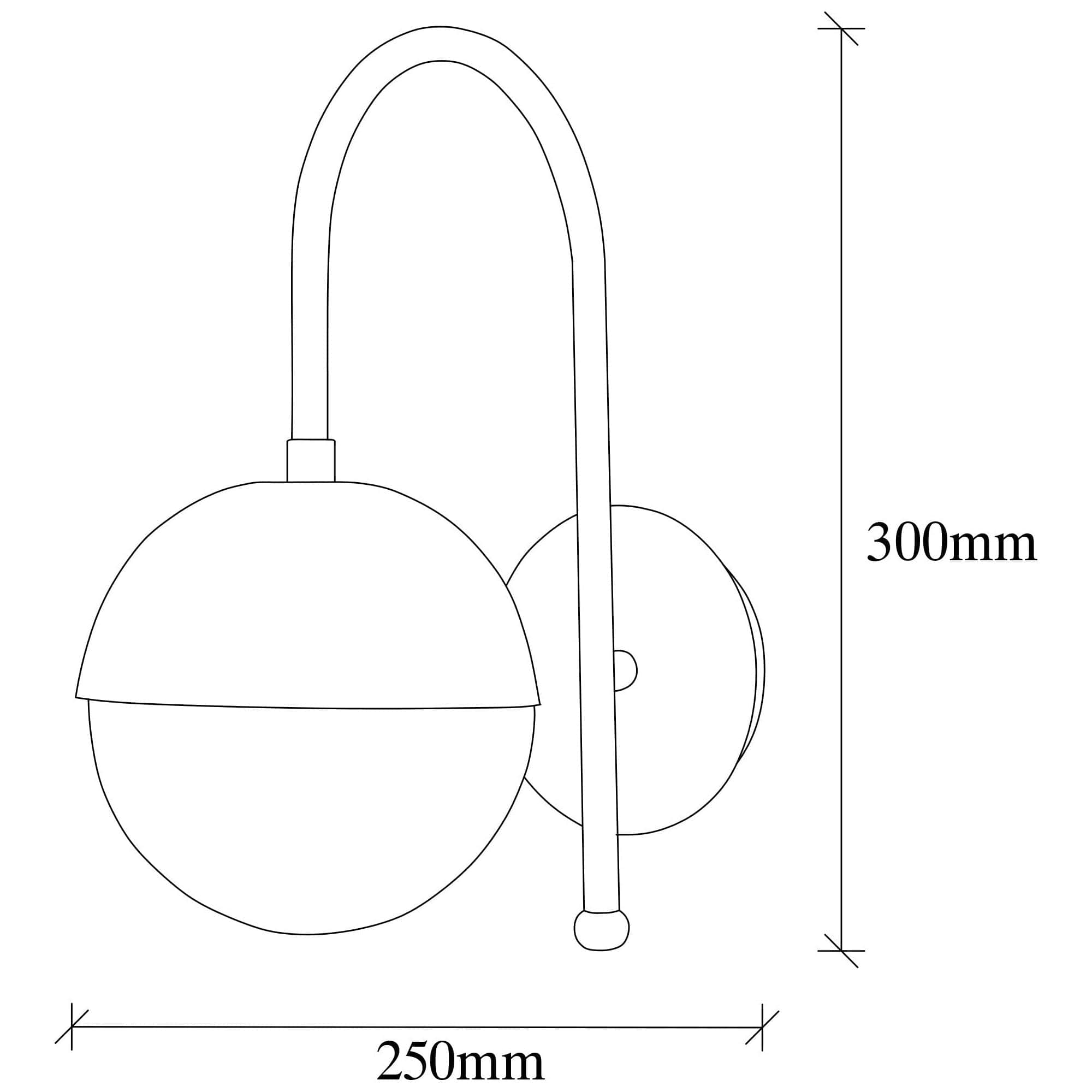 Lampa perete KARSOR 3301, auriu, metal/sticla, 15x25x30 cm