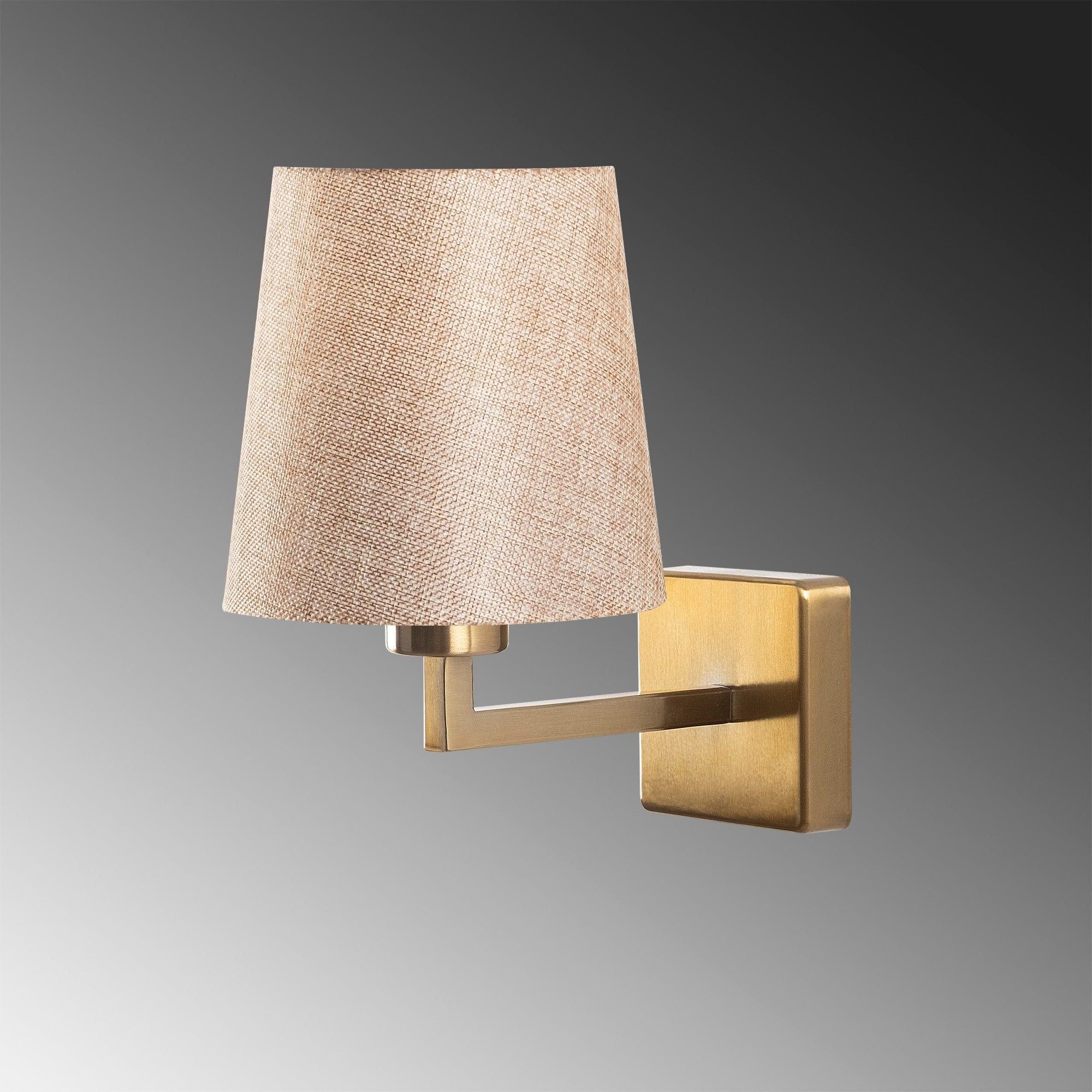 Lampa perete PROFIL 4651, auriu/bej, metal/material textil, 18x24x30 cm