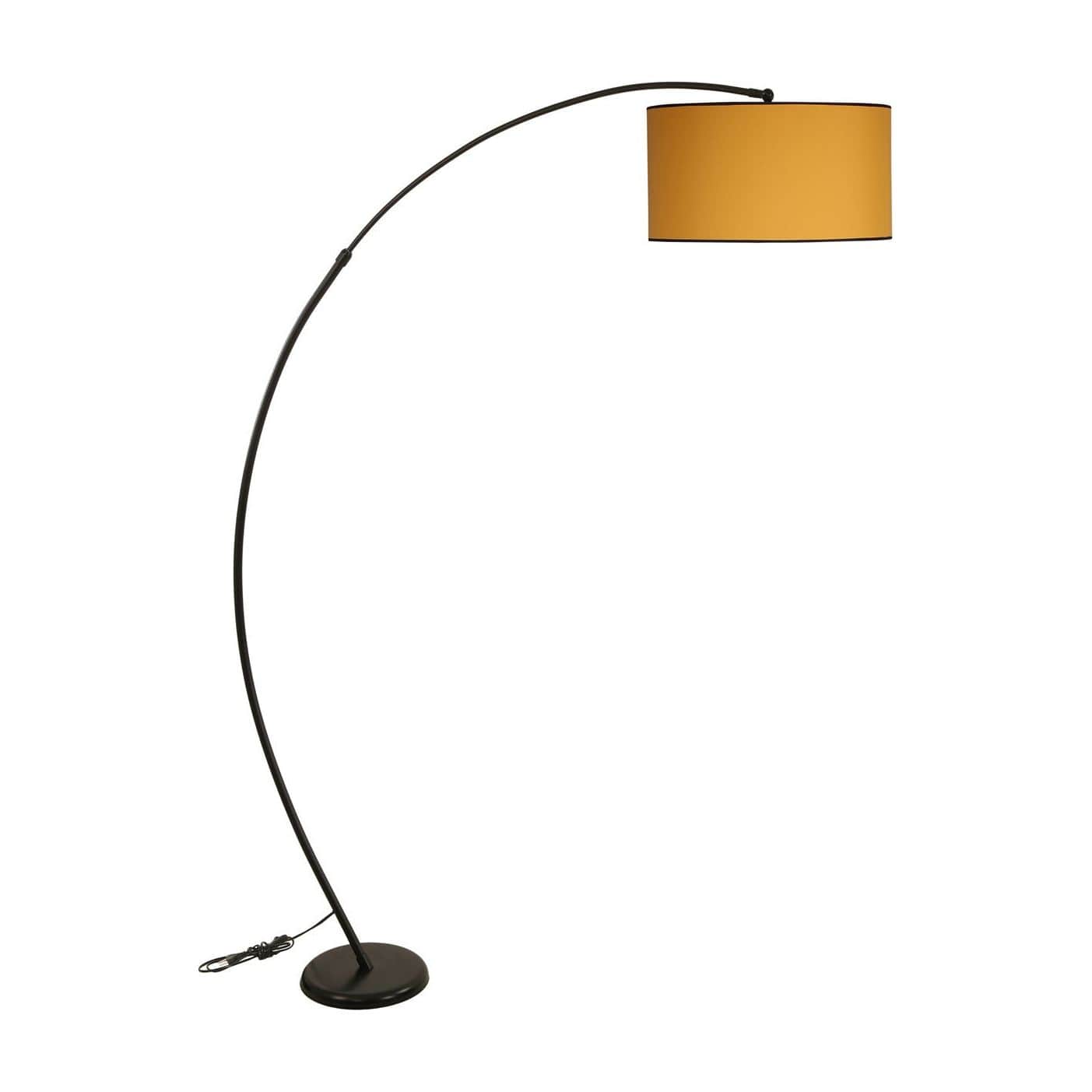 Lampadar MISRA, galben/negru, metal, 185x30x185 cm