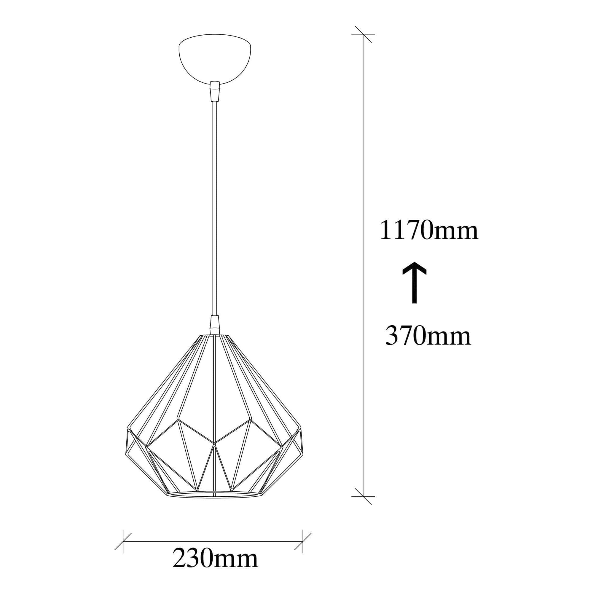 Lustra 704-S, negru, metal, 23x37-117 cm