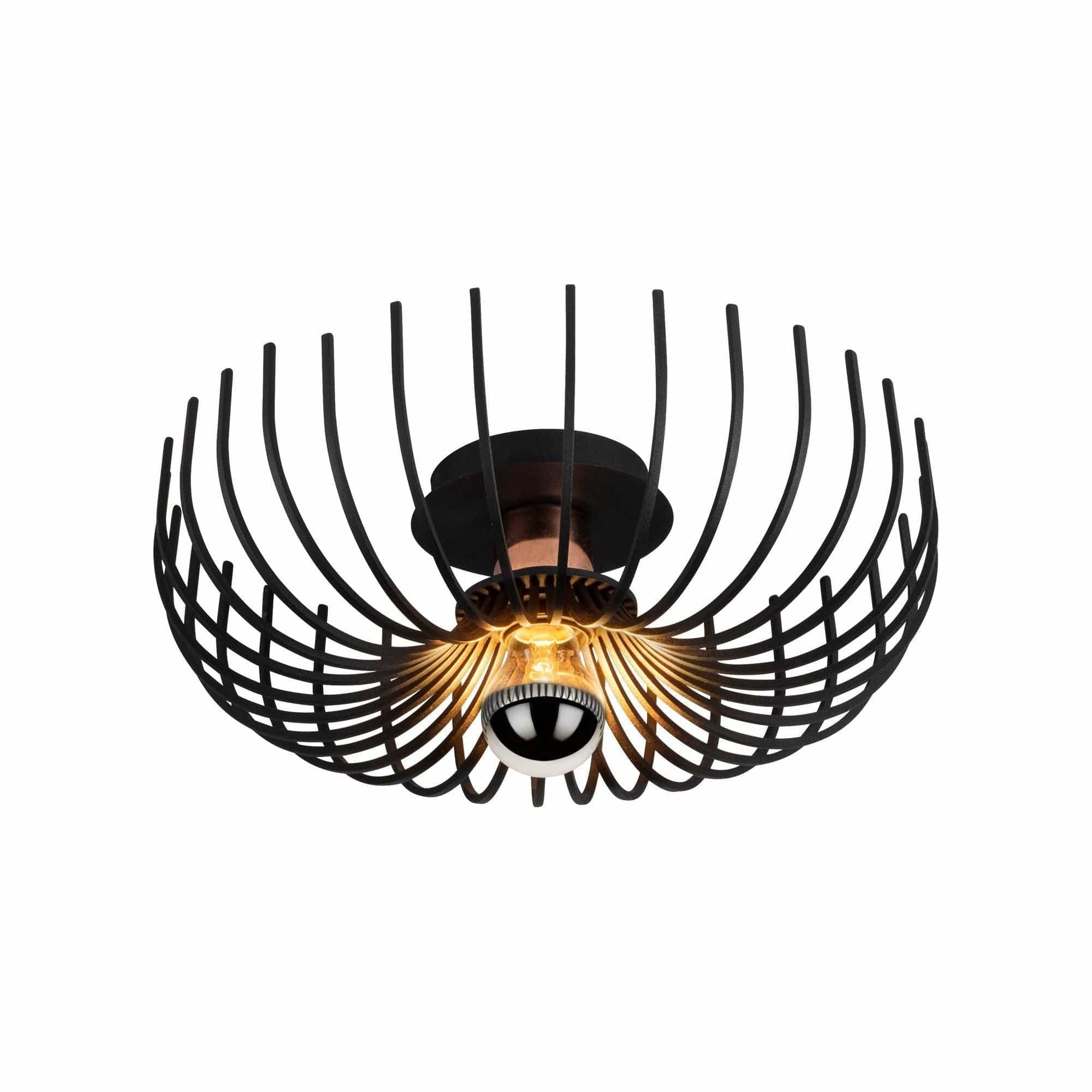 Lustra ASPENDOS-N-641, negru, metal, 36x12 cm