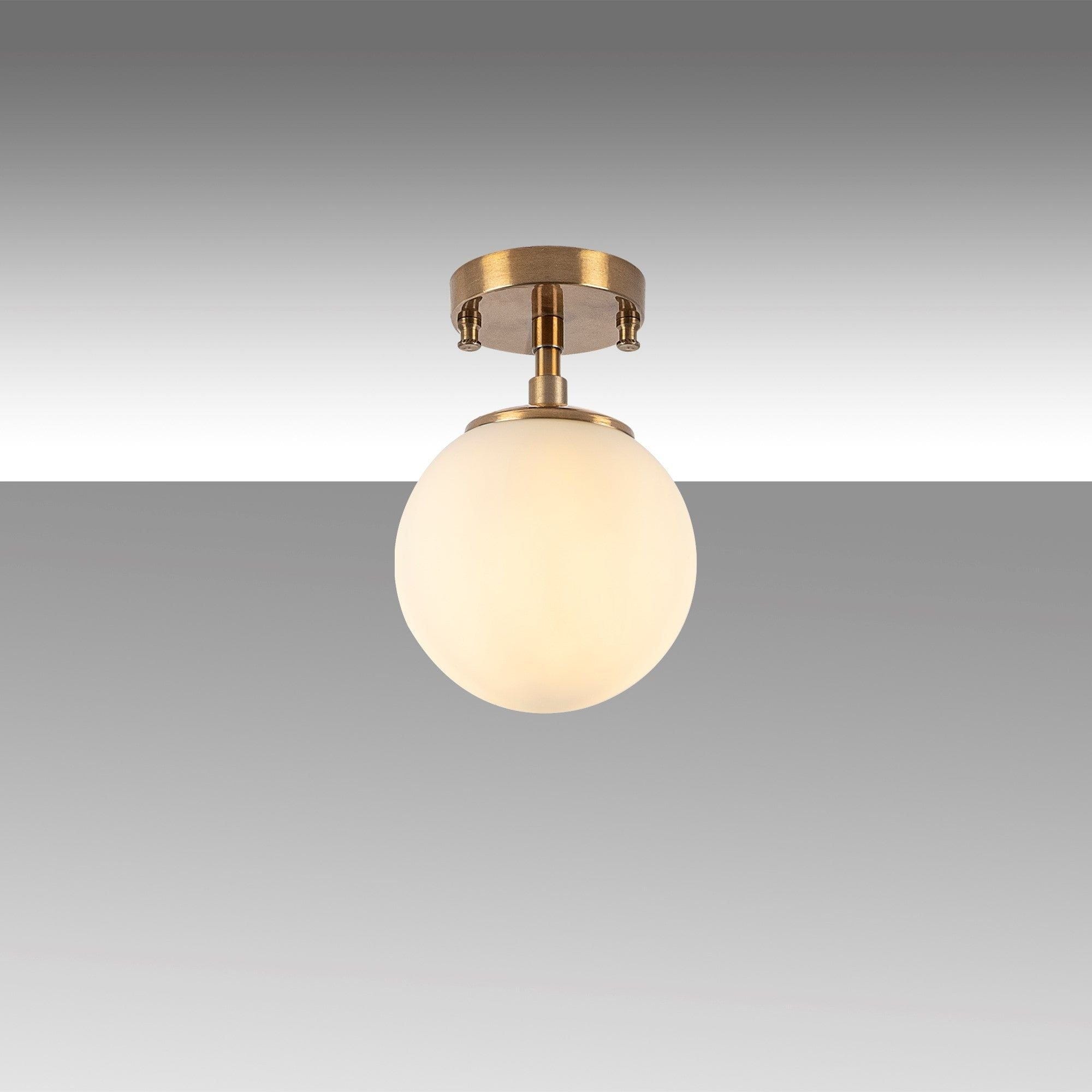 Lustra ATMACA 10220, auriu/alb, metal/sticla, 15x23 cm