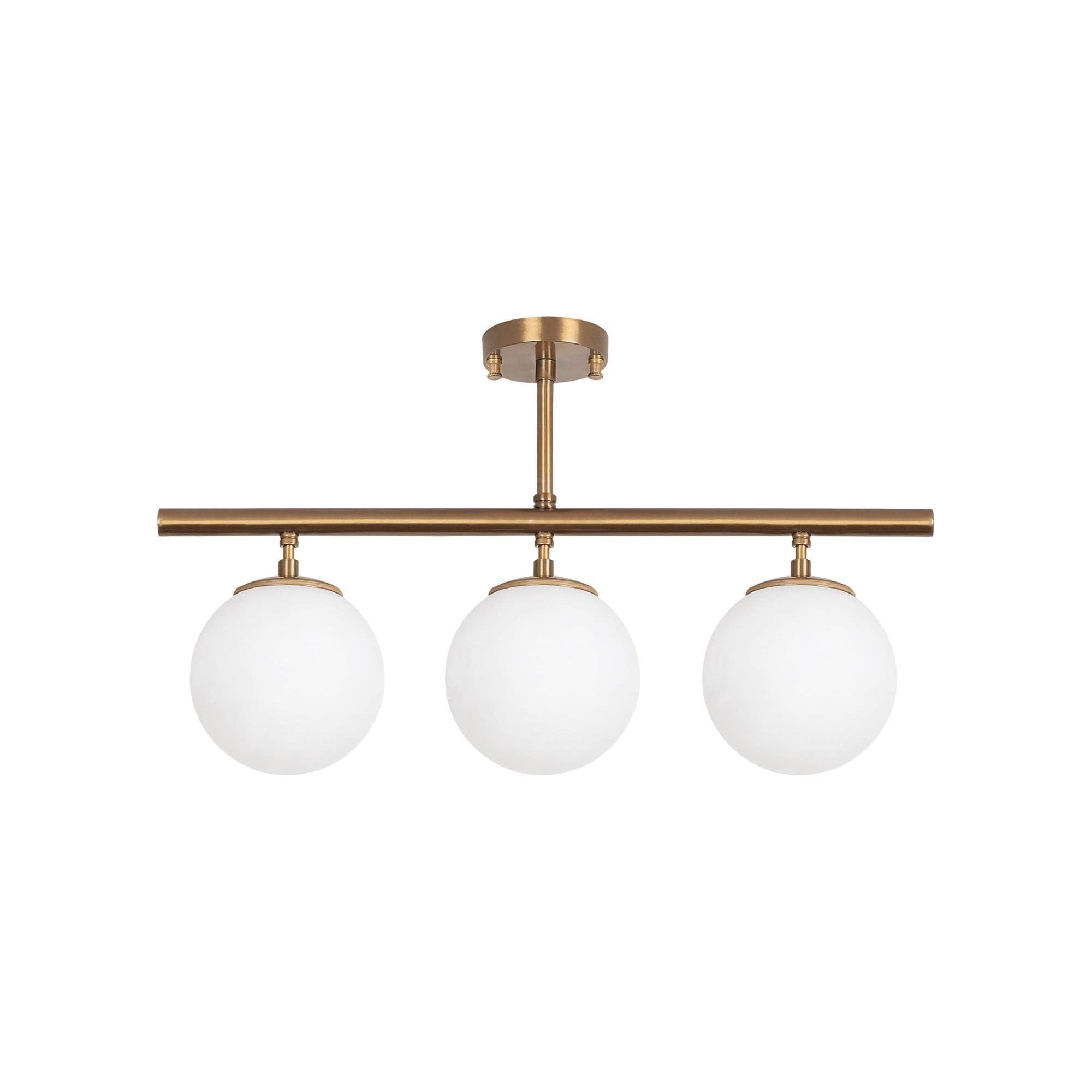 Lustra ATMACA 10270, auriu/alb, metal/alb, 60x15x37 cm