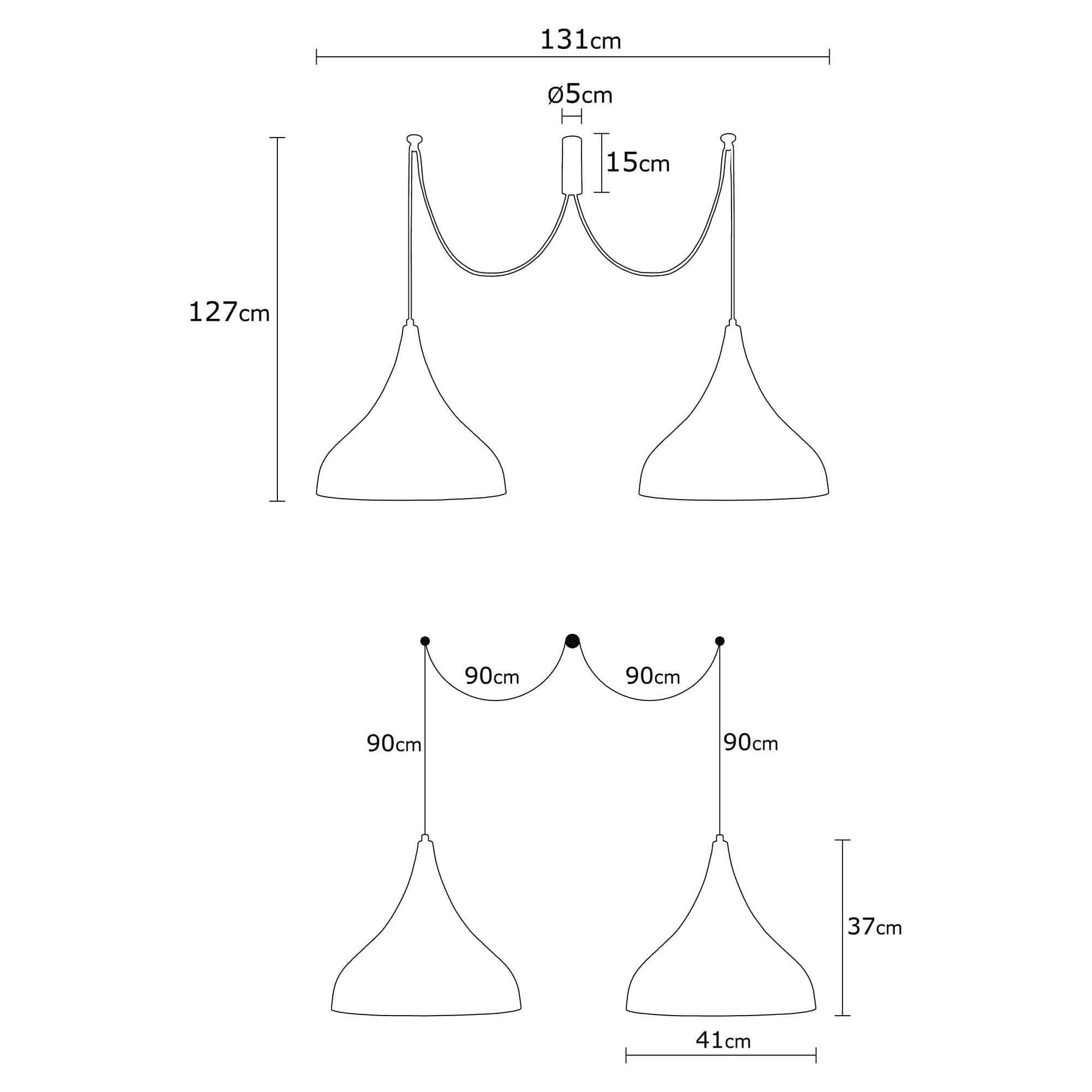 Lustra BERCESTE N-1392, negru, metal, 131x41x127 cm