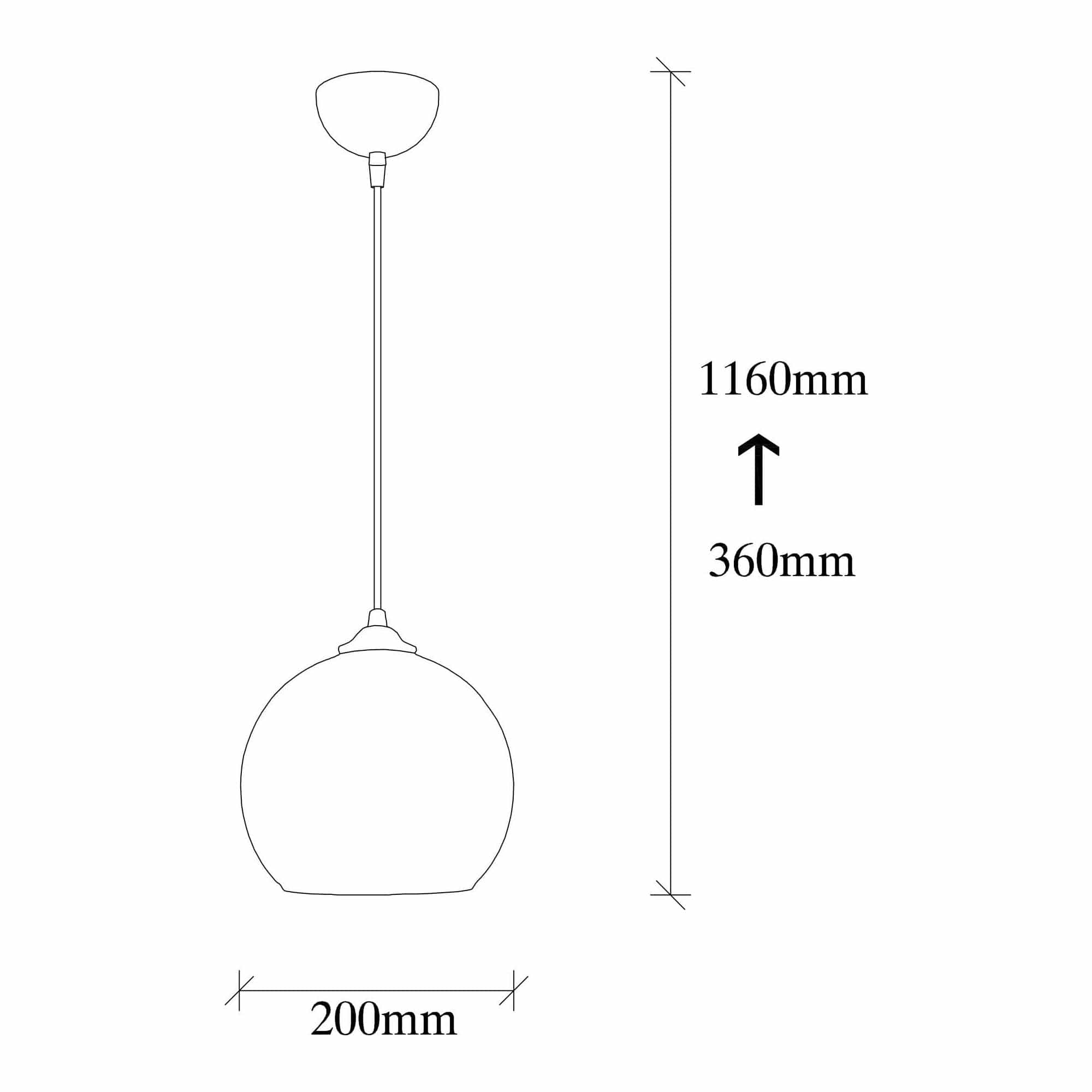 Lustra CAMINI MR-869, negru, metal, 20x36-116 cm