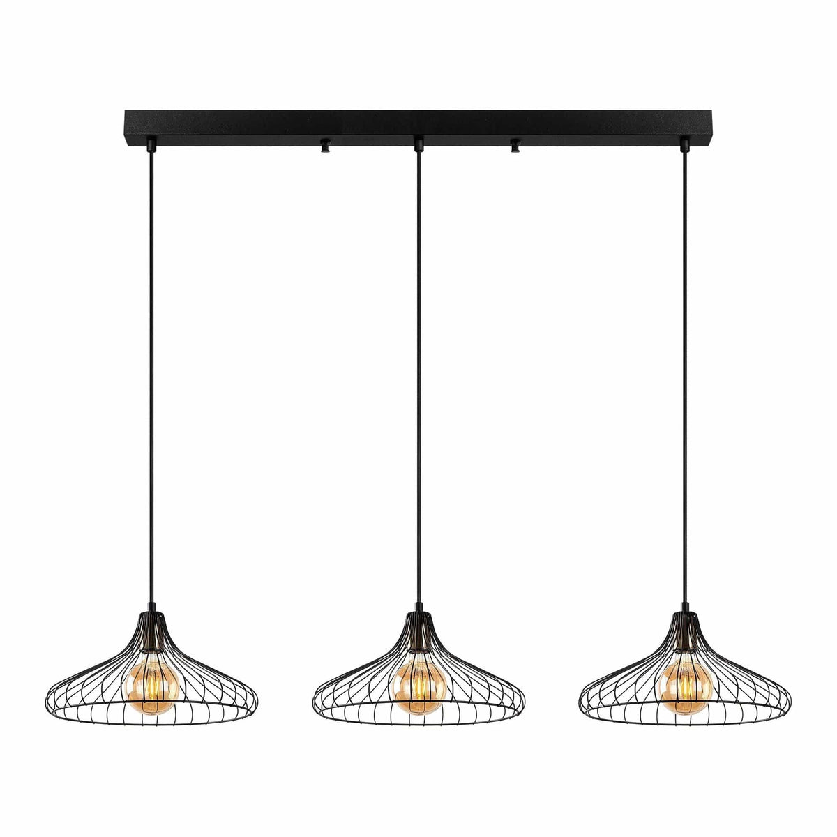 Lustra DEPAY 11260, negru, metal, 148x36x30-120 cm
