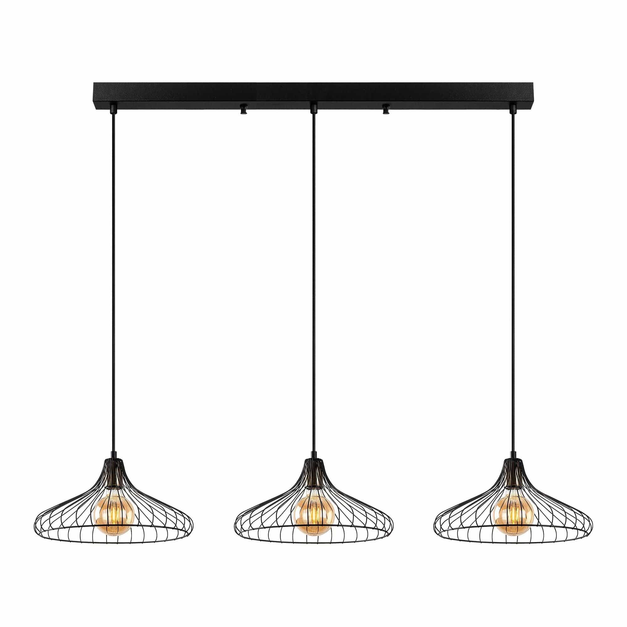 Lustra DEPAY 11260, negru, metal, 148x36x30-120 cm
