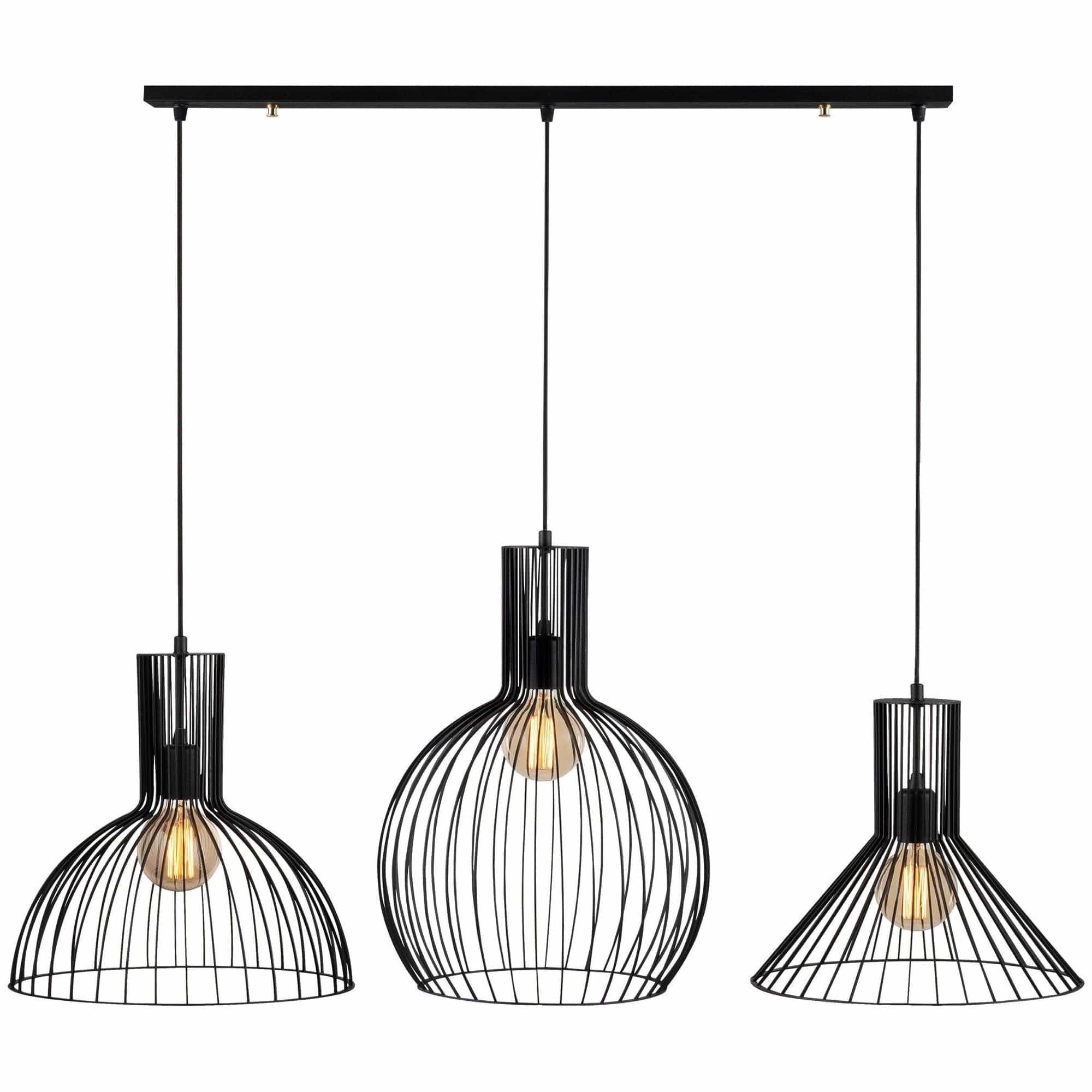 Lustra FELLINI MR - 768, negru, metal, 145x38x158 cm