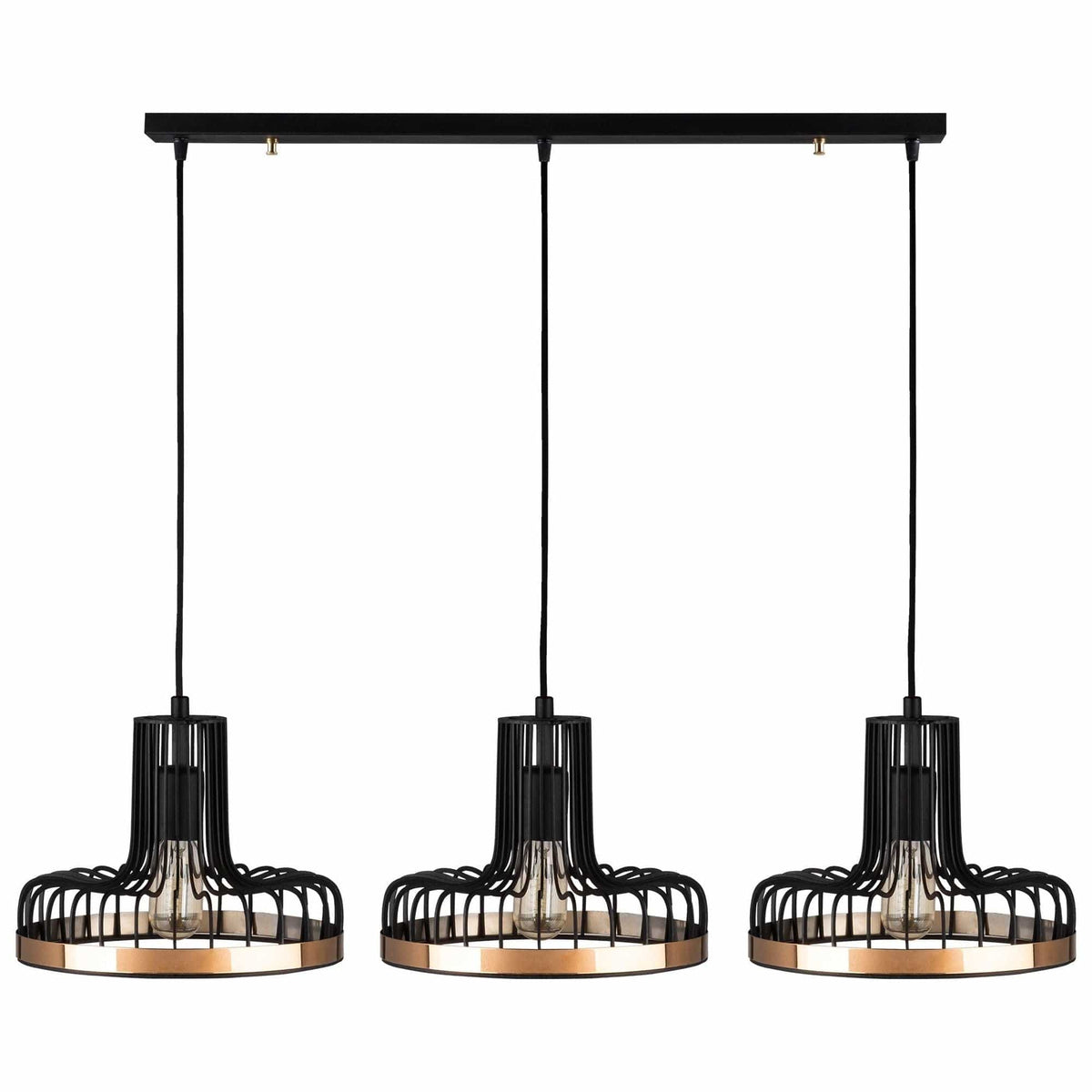 Lustra Fellini, MR - 774, cadru metalic, negru, 100x20x112 cm