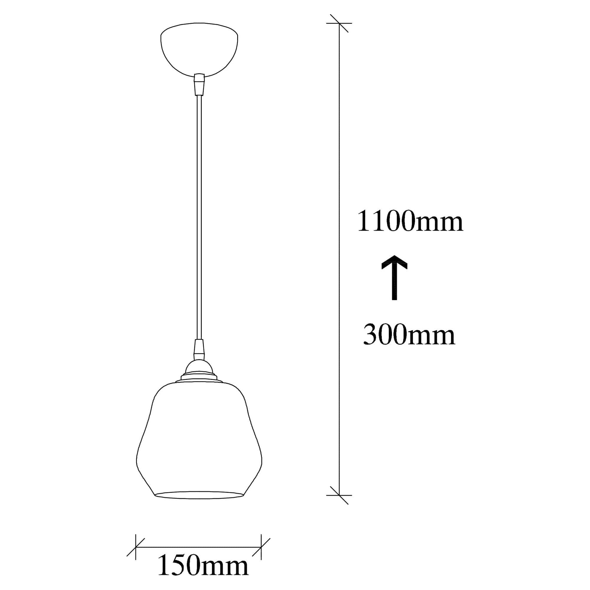 Lustra GOLD 030, negru/auriu, metal/sticla, 15x30-110 cm