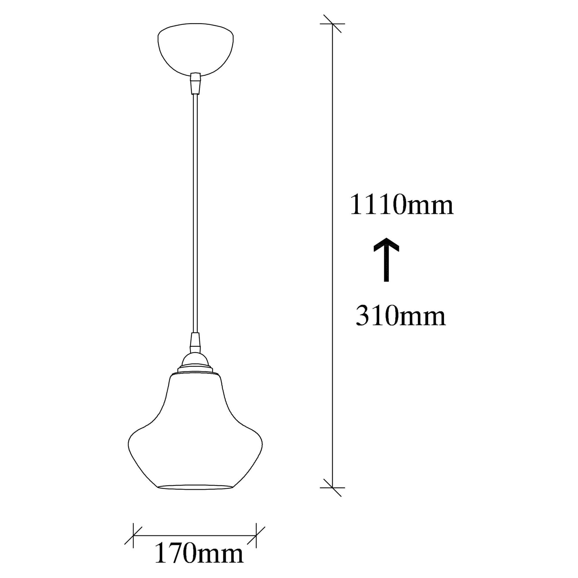 Lustra GOLD 050, negru/auriu, metal/sticla, 17x31-111 cm