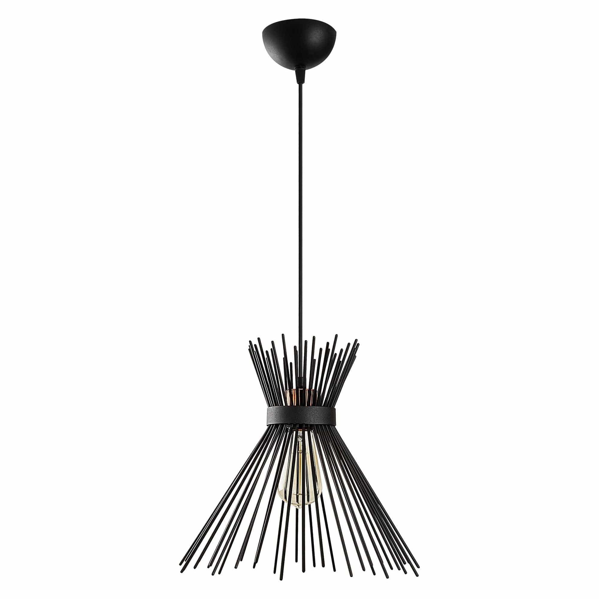 Lustra KIRPI 3081, negru, metal, 34x35-131 cm
