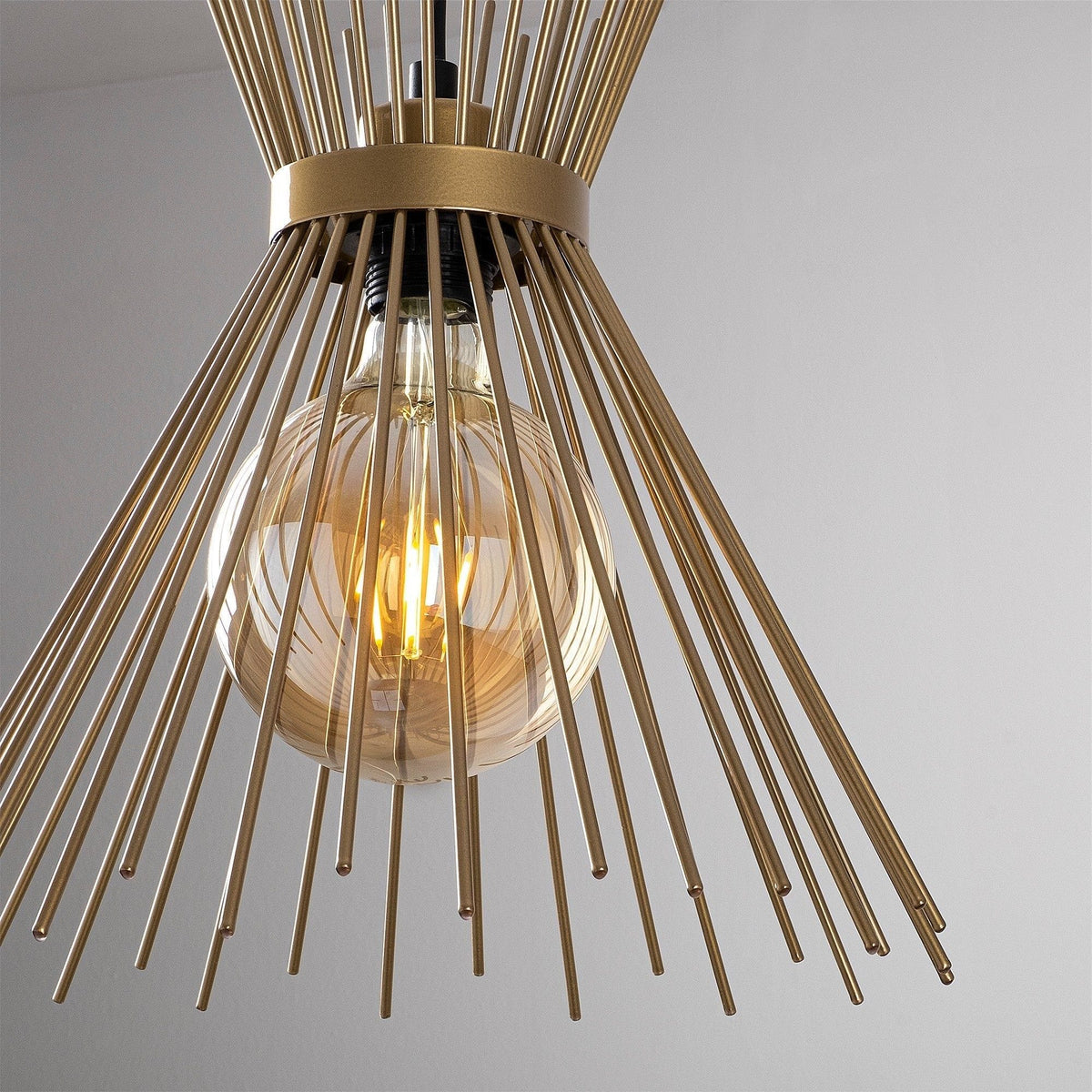 Lustra KIRPI 3082, negru, metal, 34x35-131 cm