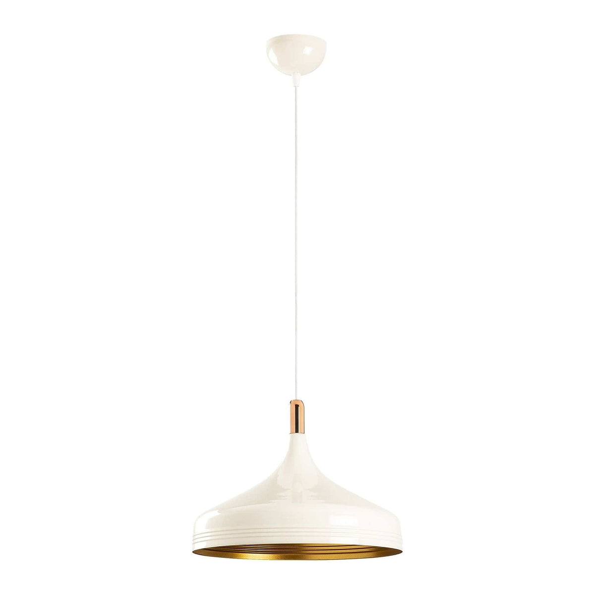 Lustra SAGLAM 3723, alb/auriu, metal, 36x38-124 cm