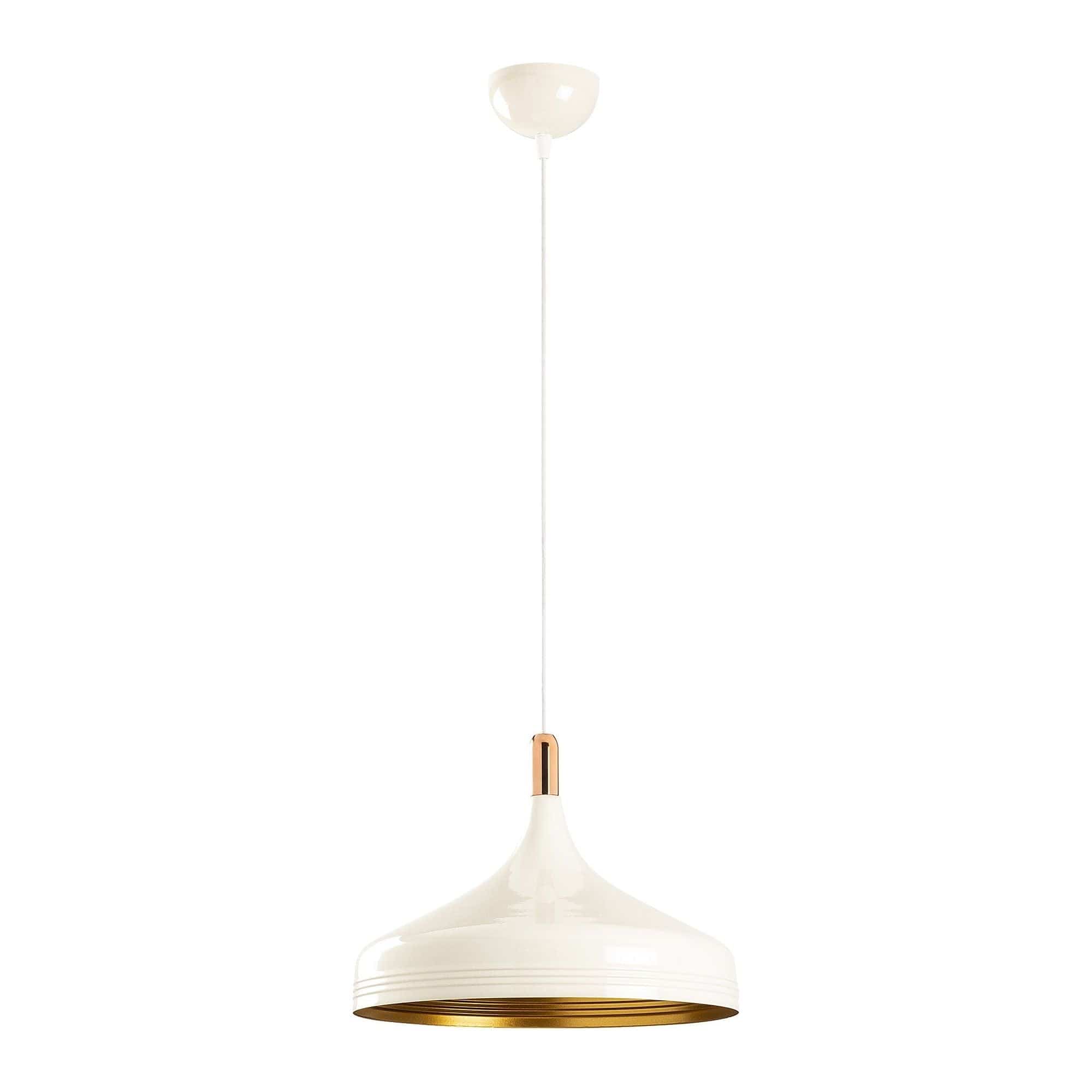 Lustra SAGLAM 3723, alb/auriu, metal, 36x38-124 cm