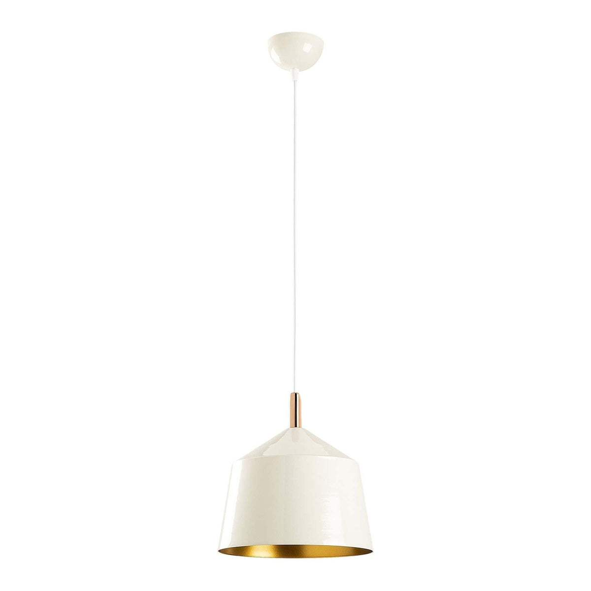 Lustra SAGLAM 3725, alb/auriu, metal, 25x38-124 cm