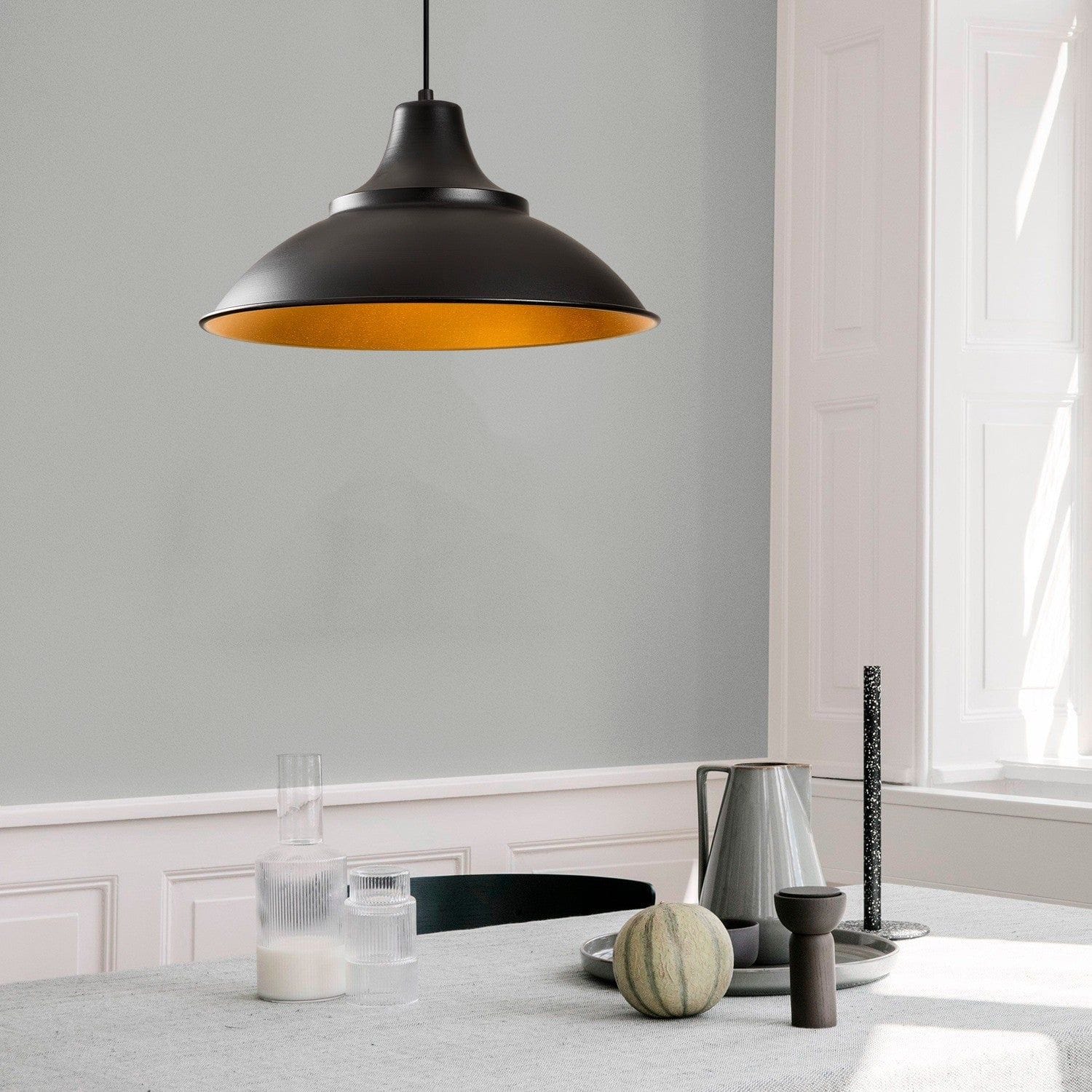 Lustra SAGLAM 3732, negru, metal, 44x35-121 cm