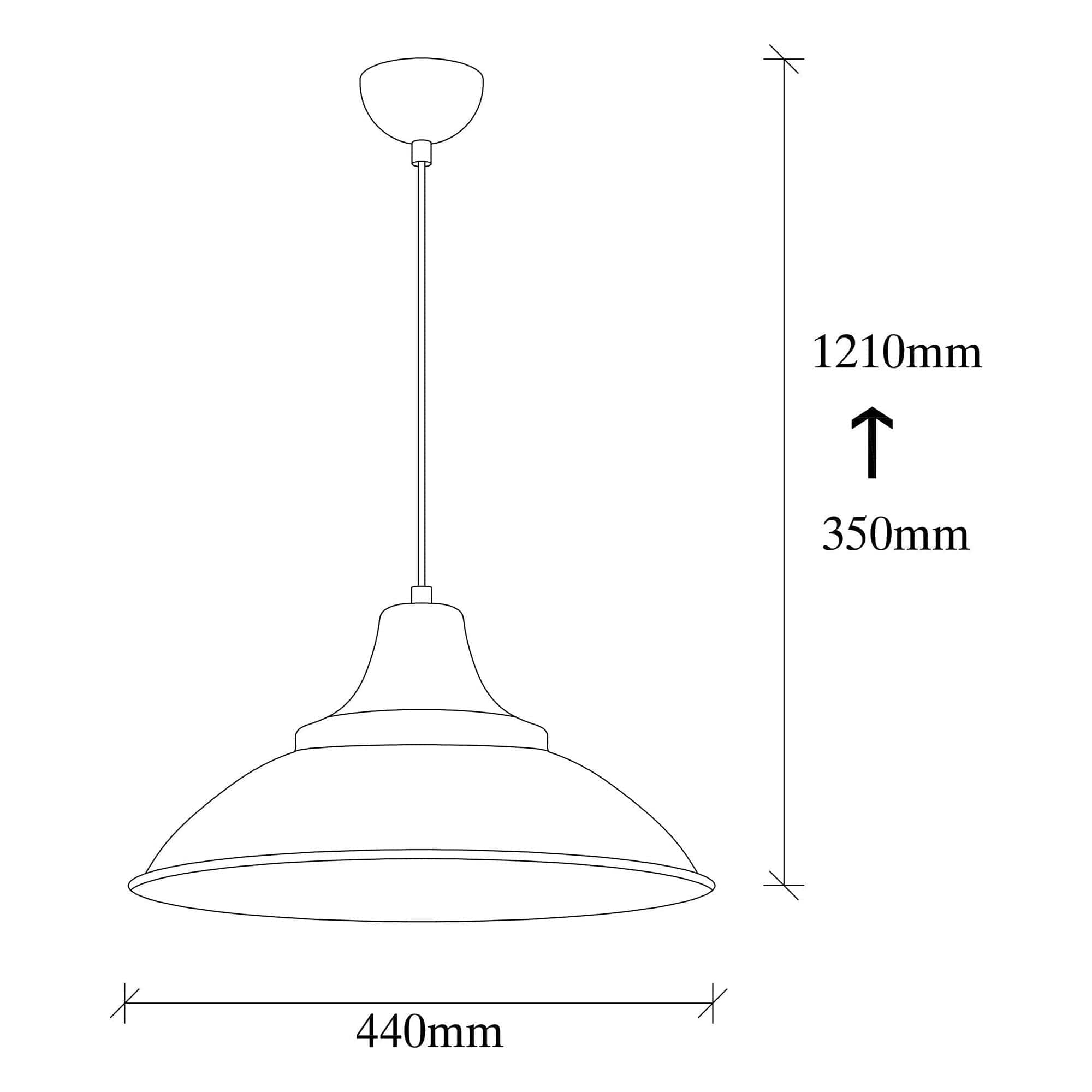 Lustra SAGLAM 3732, negru, metal, 44x35-121 cm