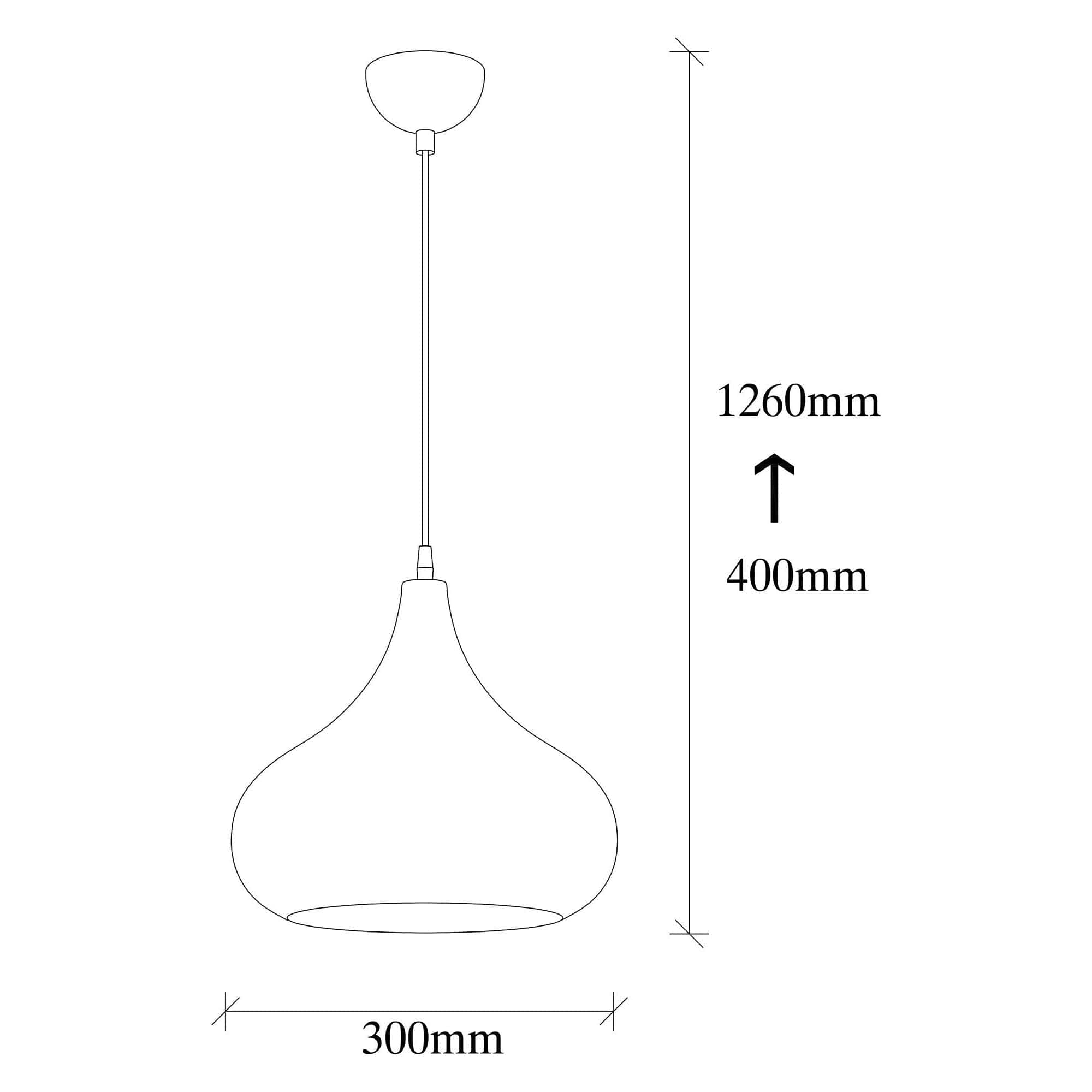 Lustra Saglam 3774, negru, metal, 30x40-126 cm