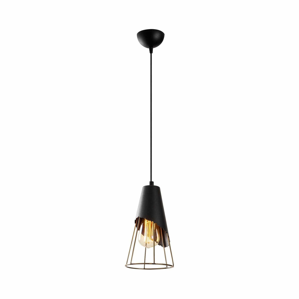 Lustra SIVANI TEL-MR-828, negru, metal, 17x44-124 cm