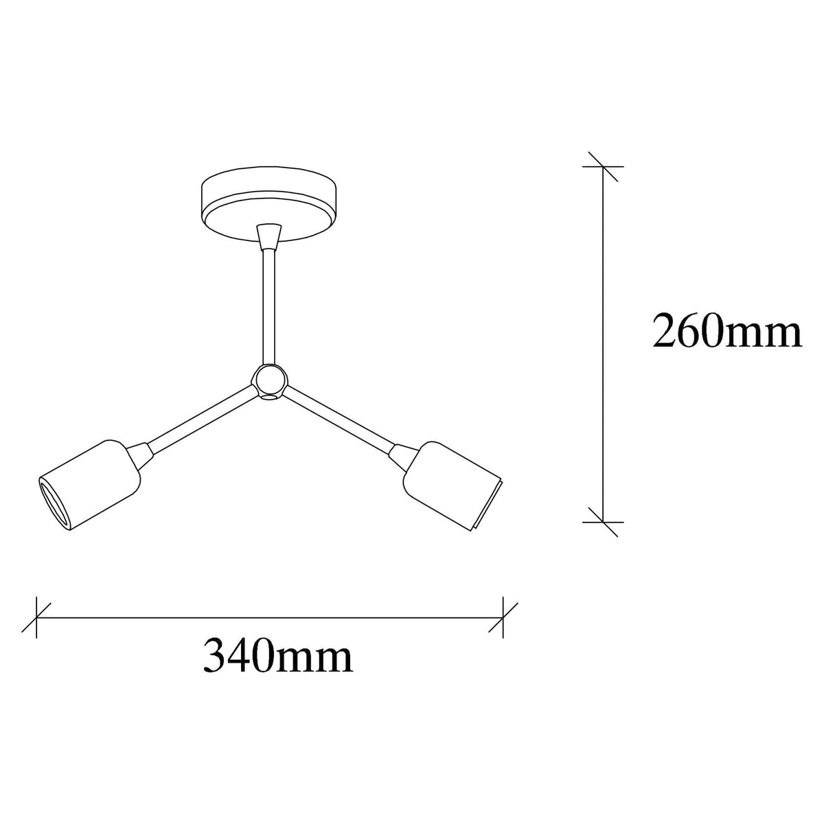 Lustra SPARROW 1251, auriu, metal, 34x10x26 cm