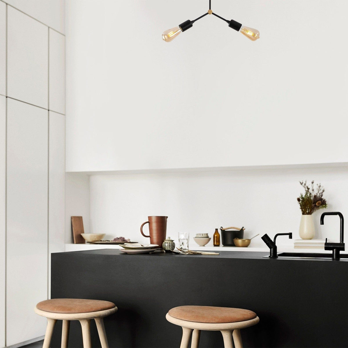 Lustra SPARROW 1252, negru, metal, 34x10x26 cm