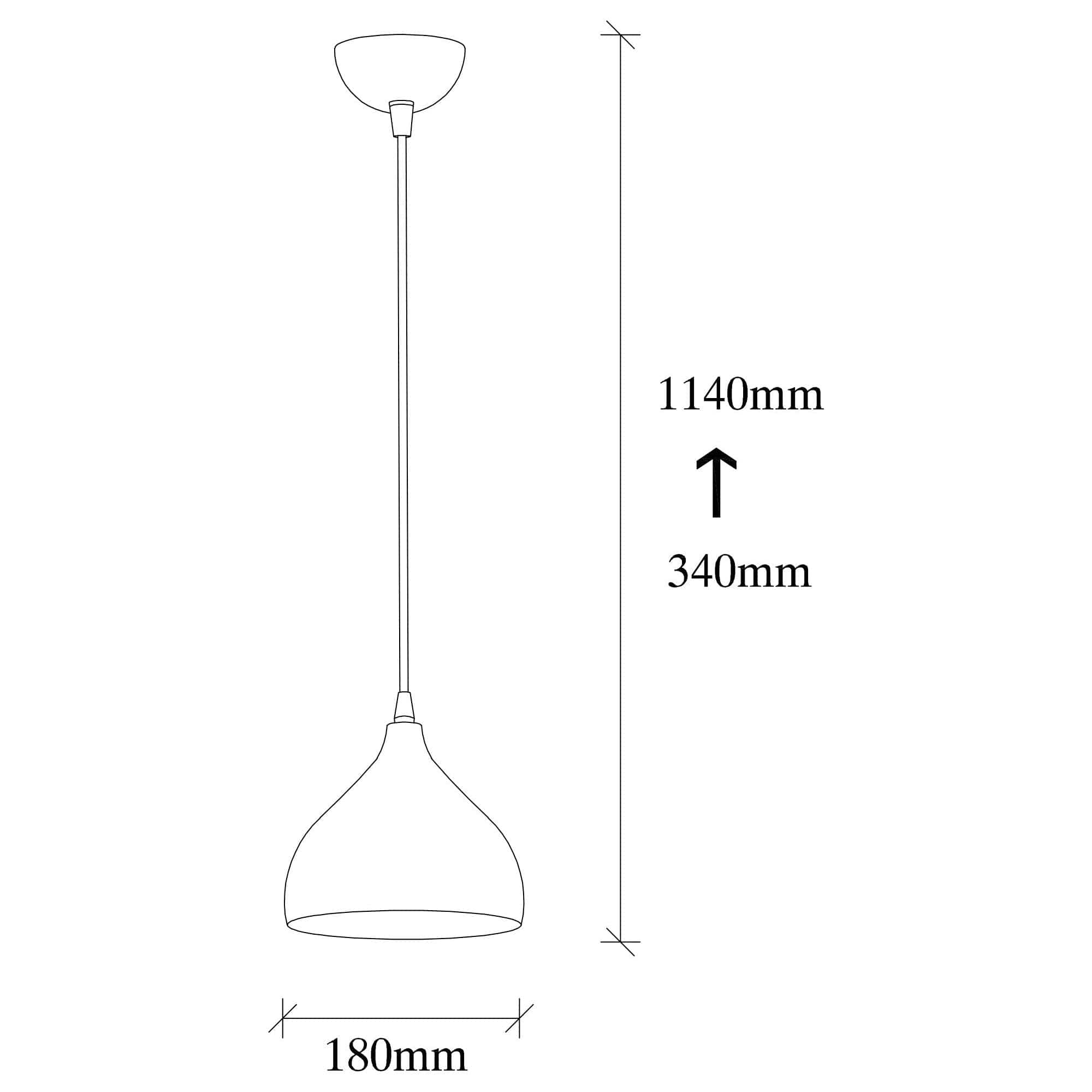 Lustra TATTOO 2394, negru, metal, 18x34-114 cm