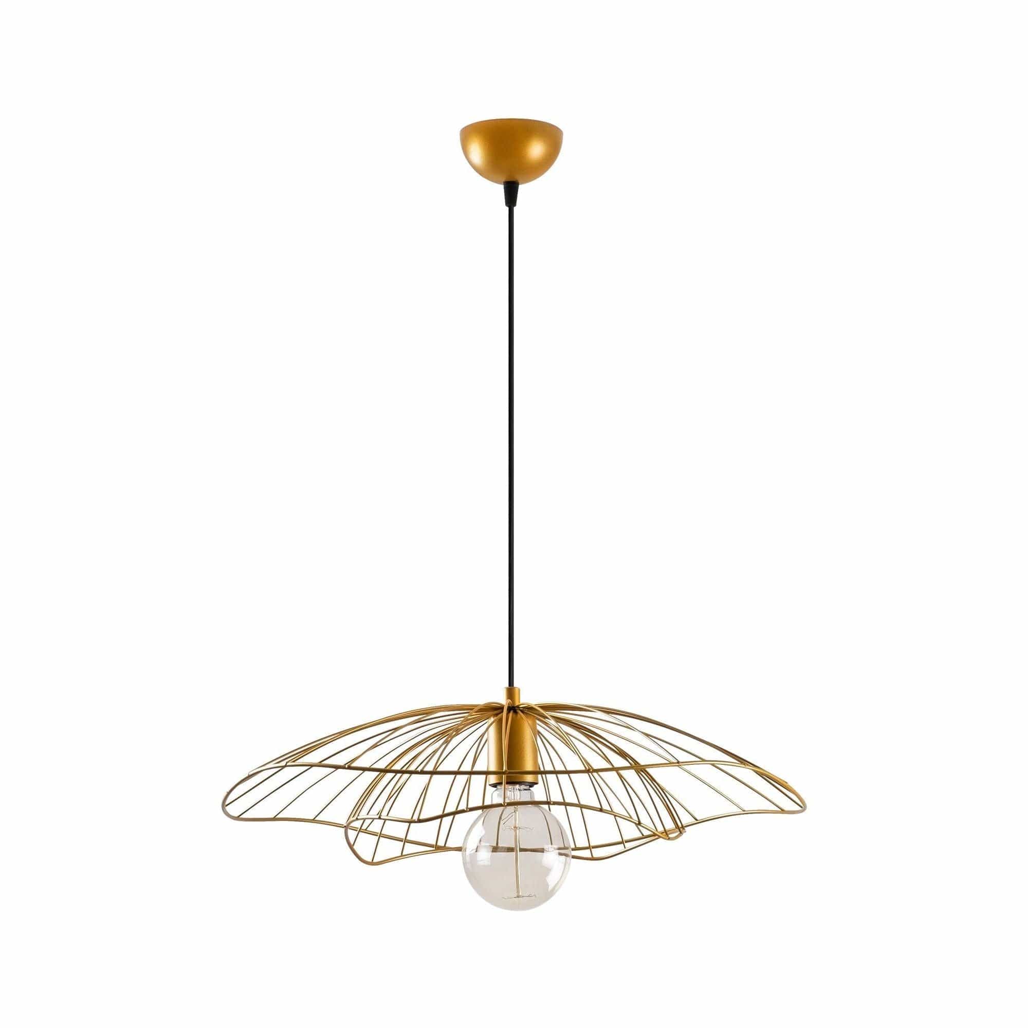 Lustra TEL 6502, auriu, metal, 50x111 cm