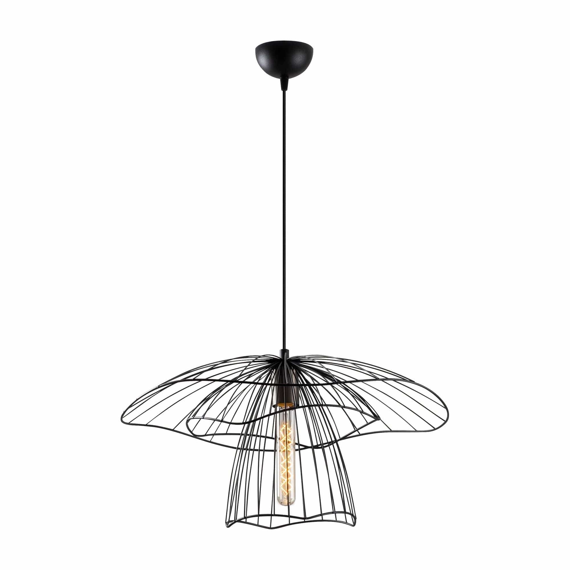 Lustra TEL 6504, negru, metal, 50x123 cm