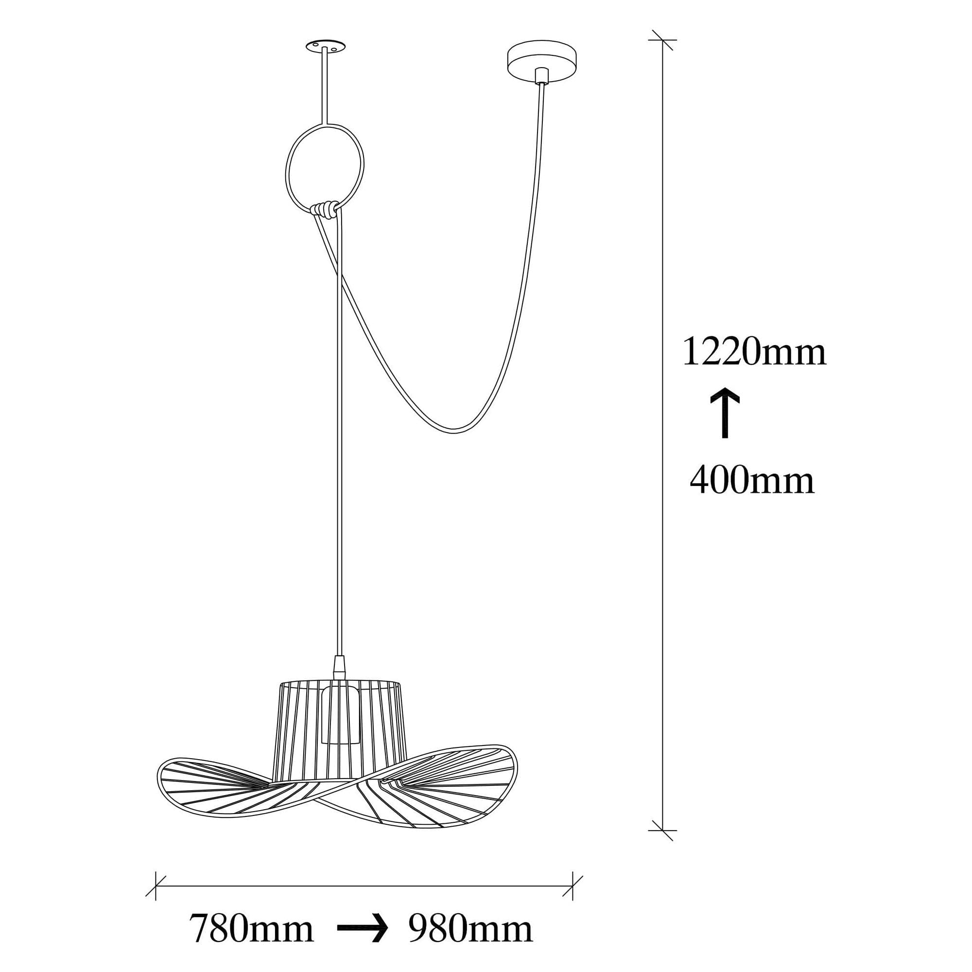 Lustra TEL 6731, negru, metal, 78-98x38x40-122 cm