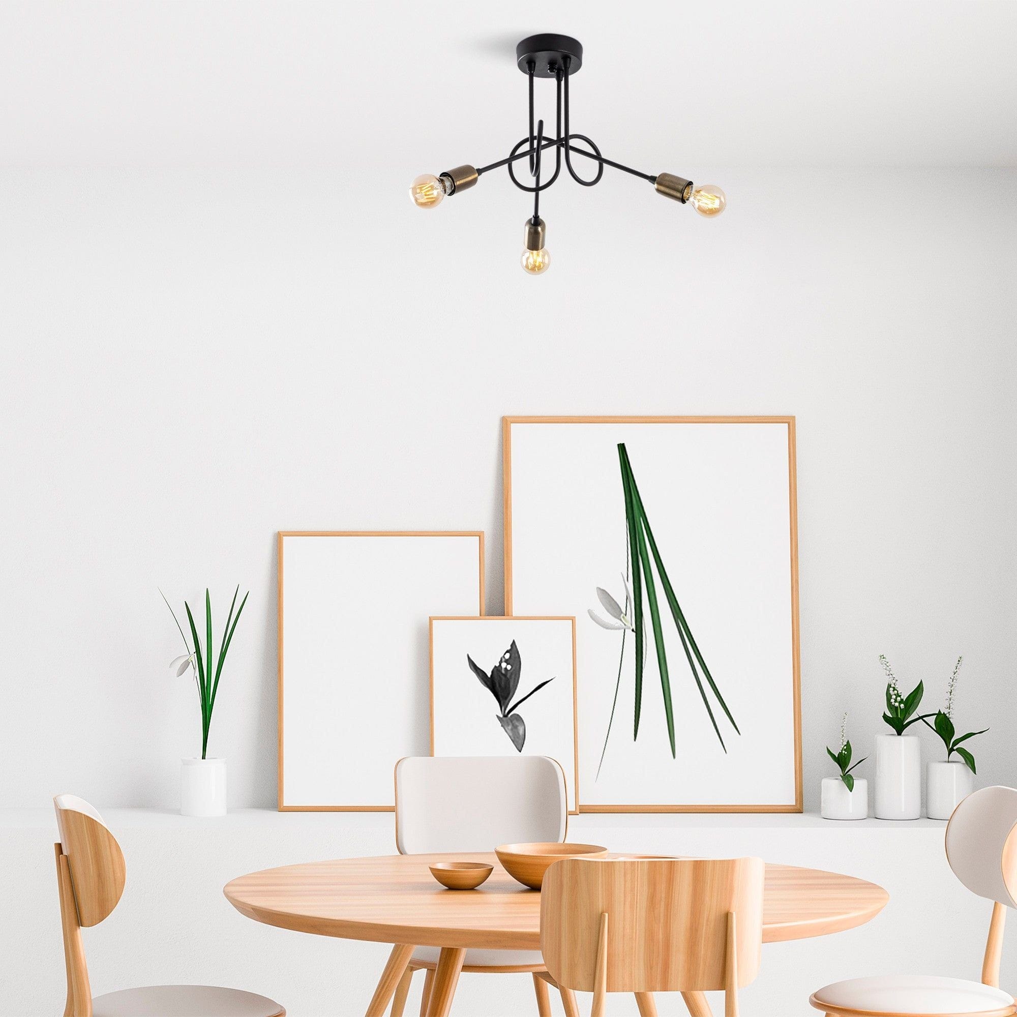 Lustra VIRAJ 10875, negru, metal, 46x32 cm