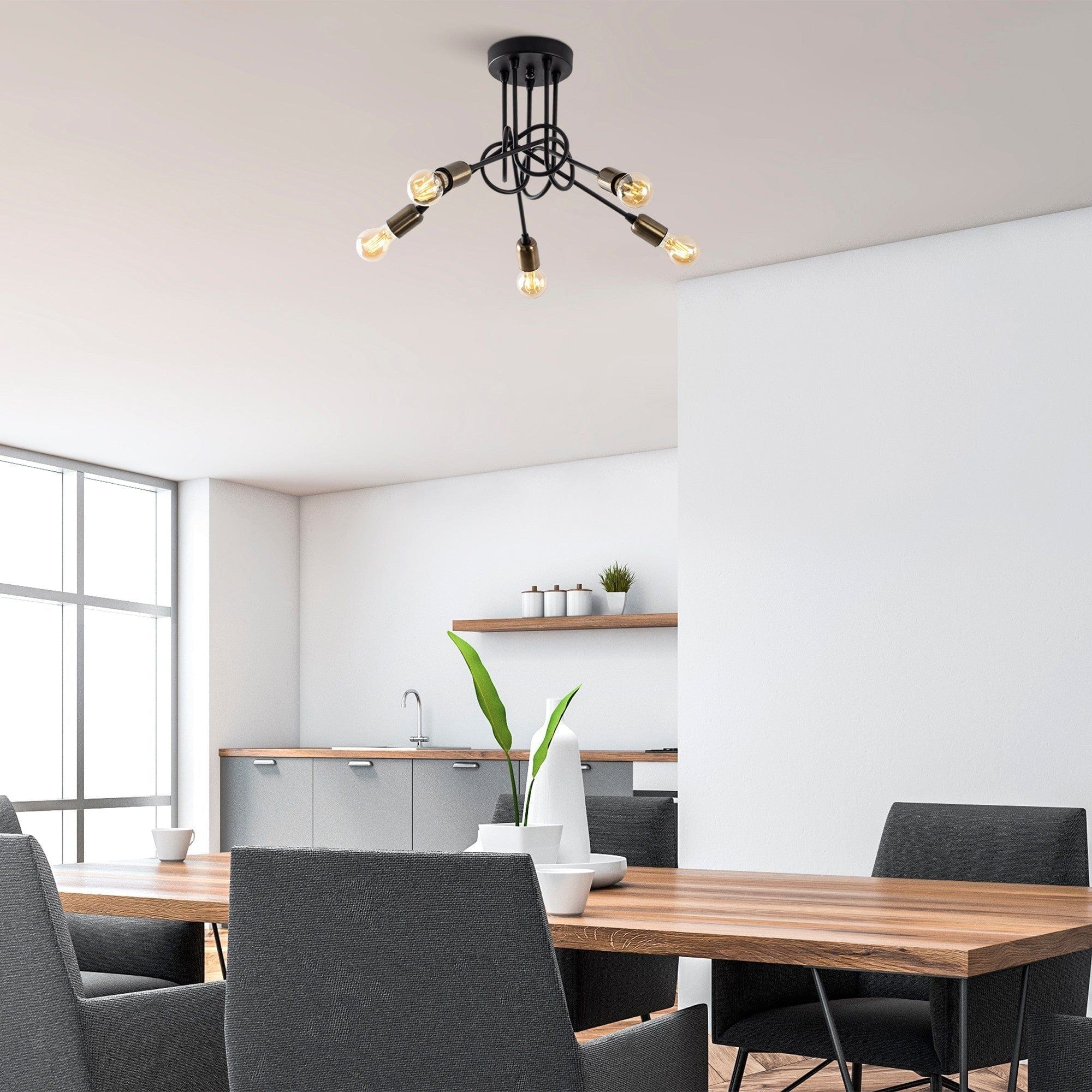 Lustra VIRAJ 10880, negru, metal, 46x35 cm