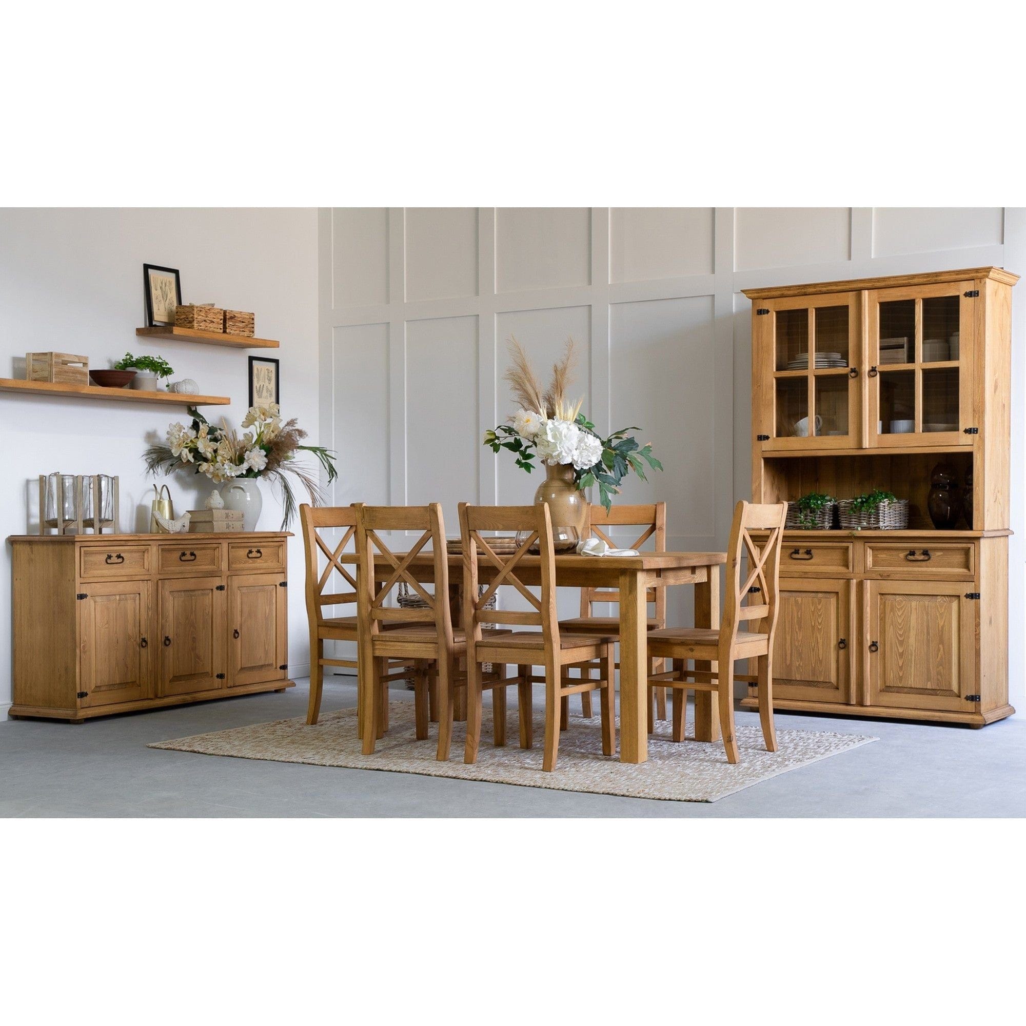 Masa extensibila CLASSIC WOOD, stejar miere, lemn de pin, 140/190x80x76 cm