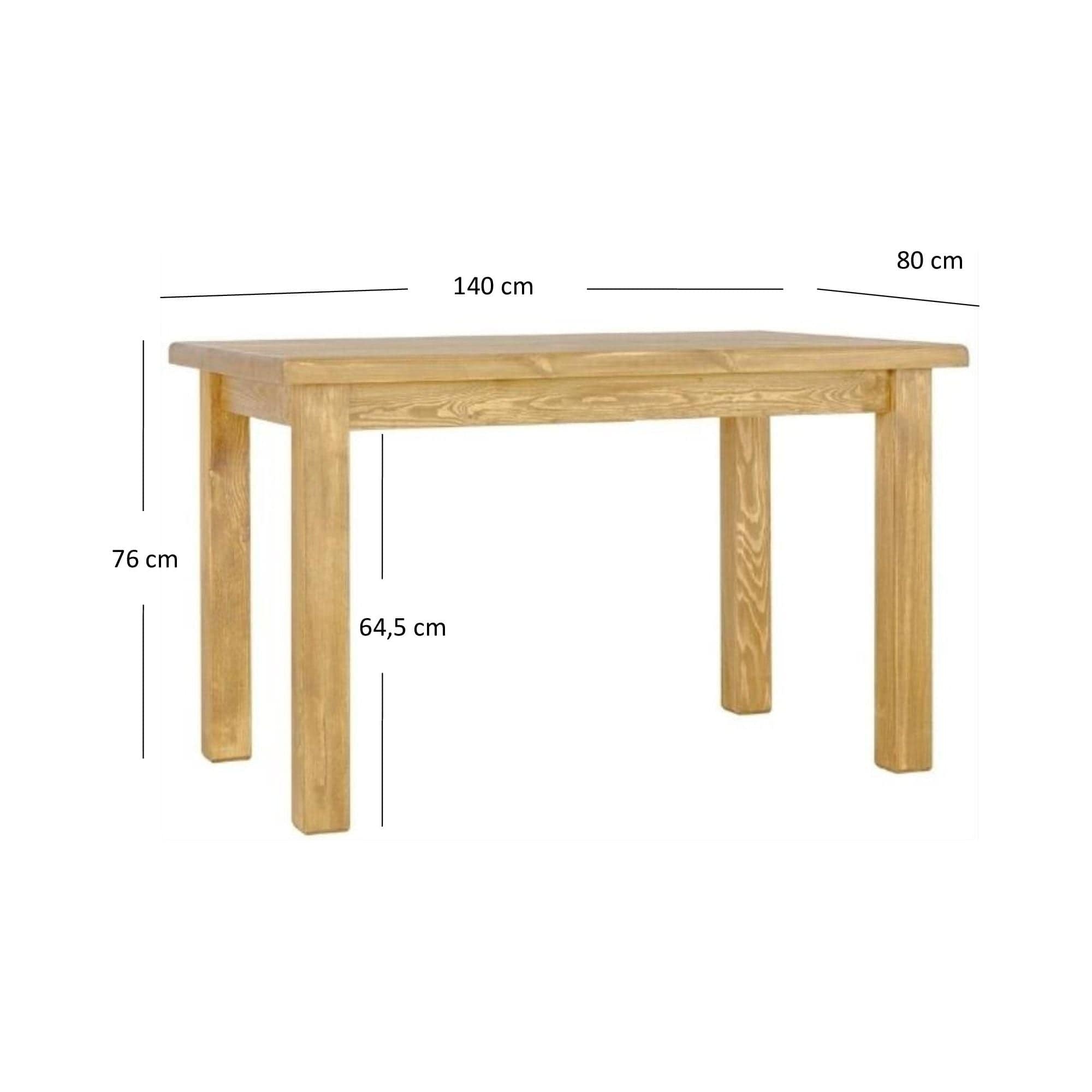 Masa extensibila CLASSIC WOOD, stejar miere, lemn de pin, 140/190x80x76 cm