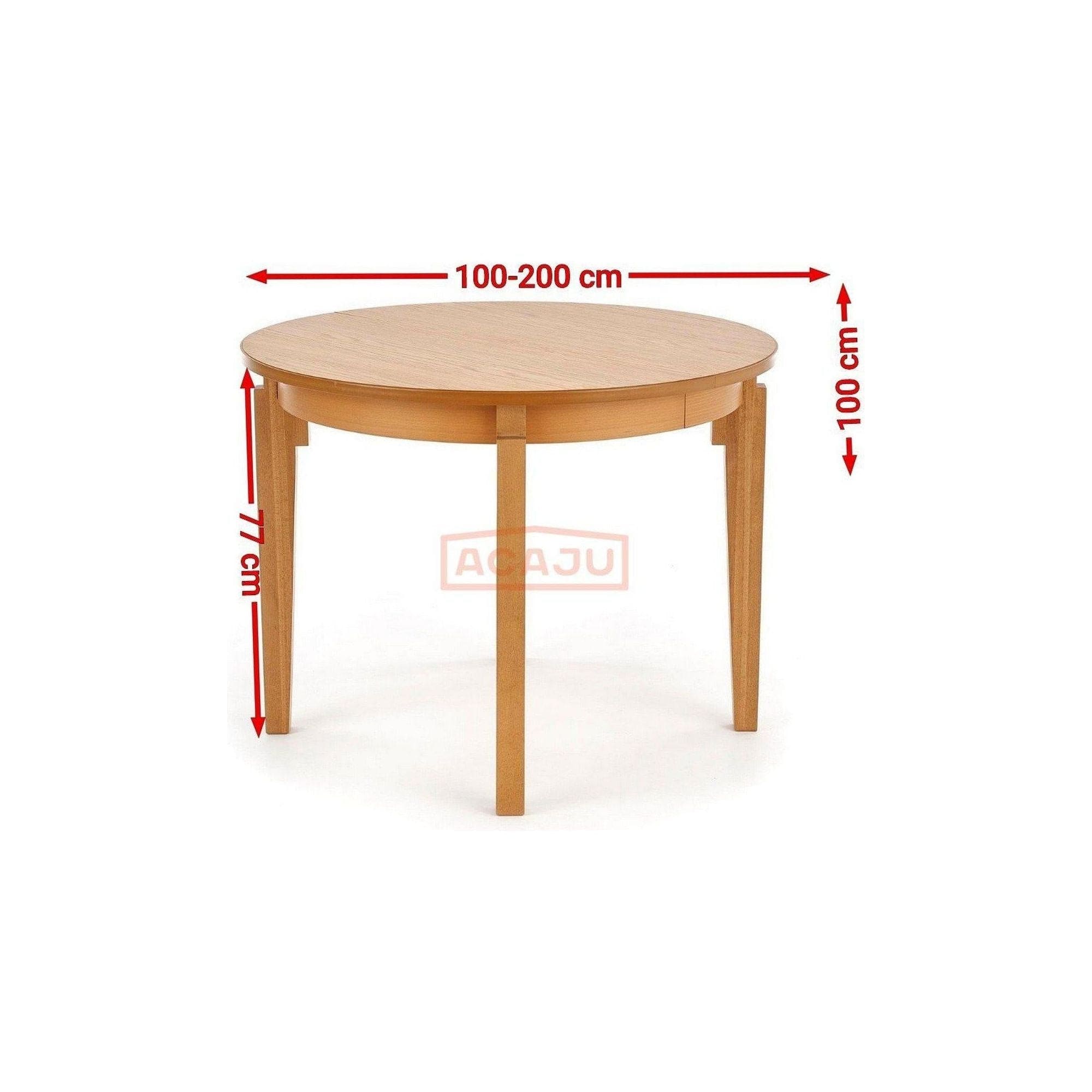 Masa extensibila SORBUS, stejar, 100/200x100x77 cm