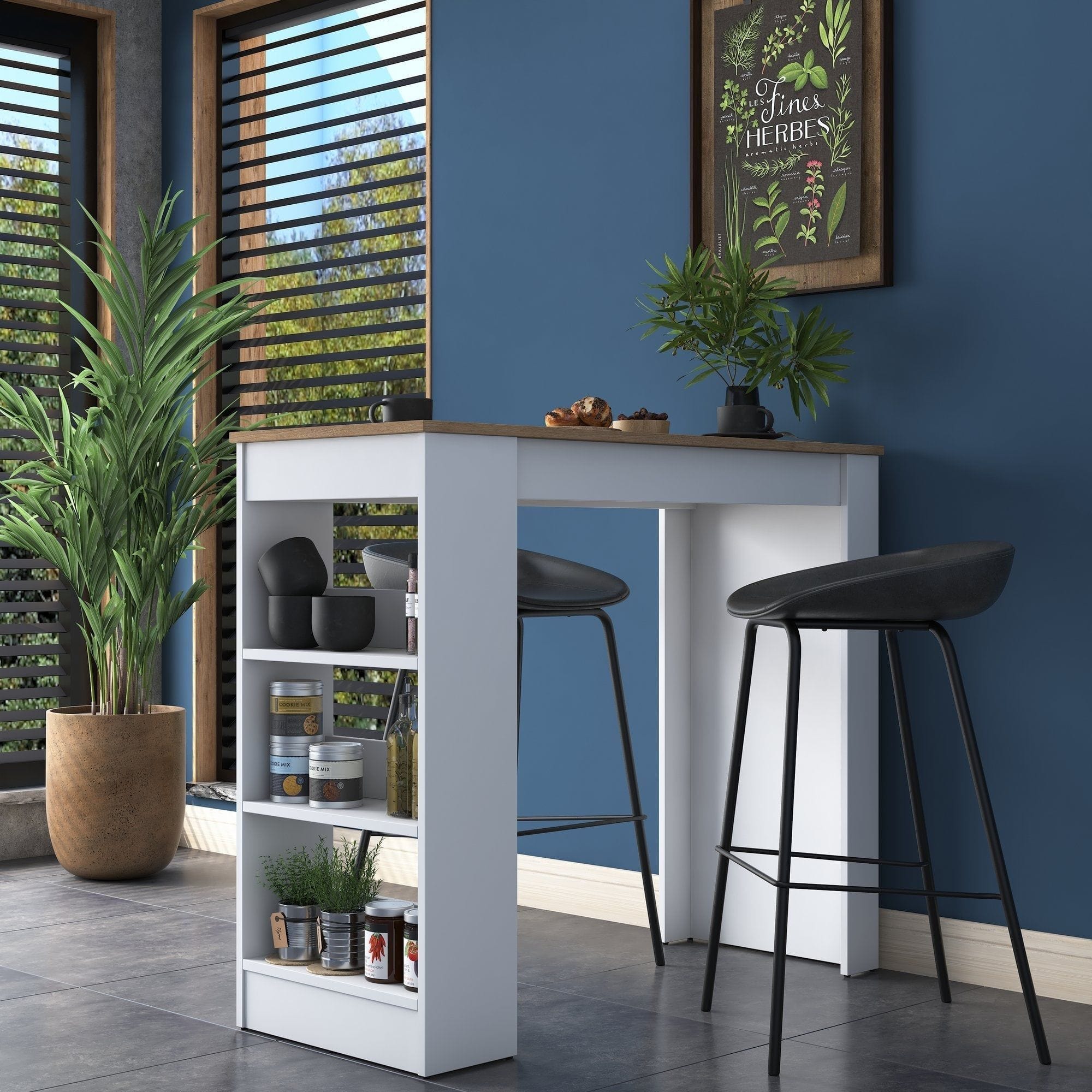 Masa JA103-2345, stejar/alb, PAL melaminat, 120x50x100 cm