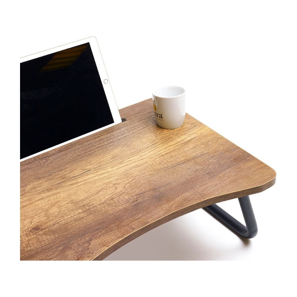 Masa laptop 79VLV1101, nuc/negru, PAL melaminat/metal, 60x20x45 cm