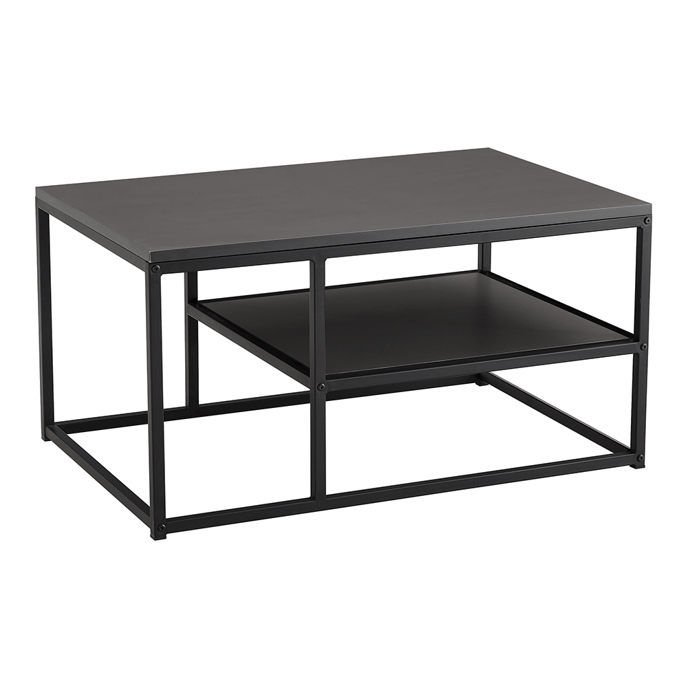 Masuta cafea BARMIO, gri grafit/negru, 90x60x45 cm