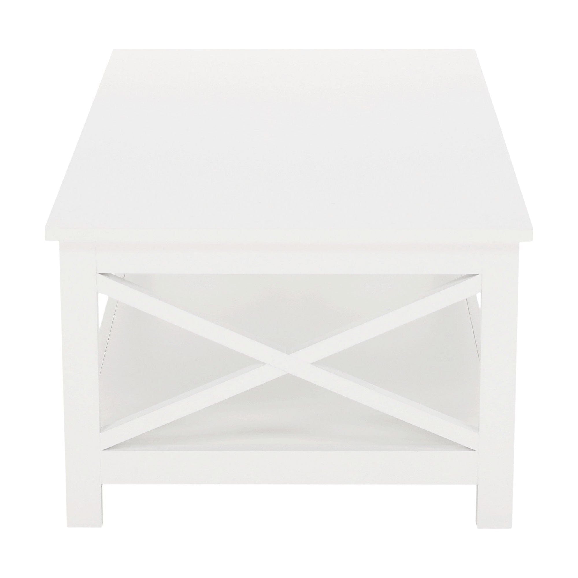 Masuta cafea EDRIA, alb, 87x55x37 cm