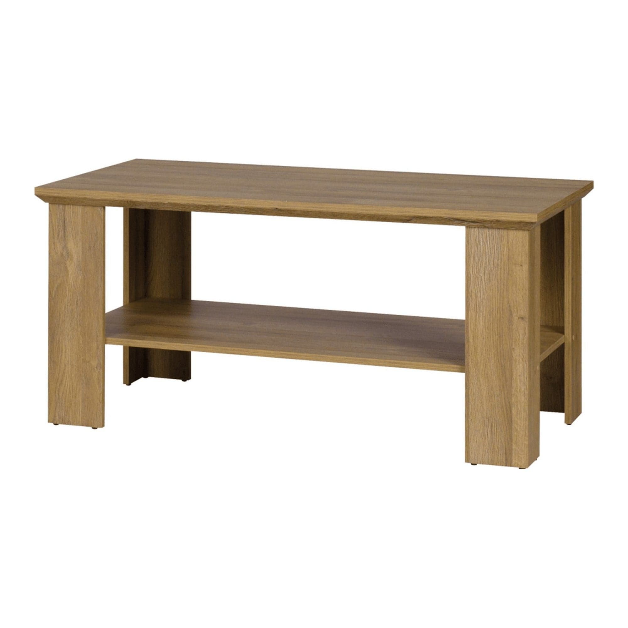 Masuta cafea LEON MZ17, stejar inchis, PAL laminat/muchii ABS, 120x60x55 cm