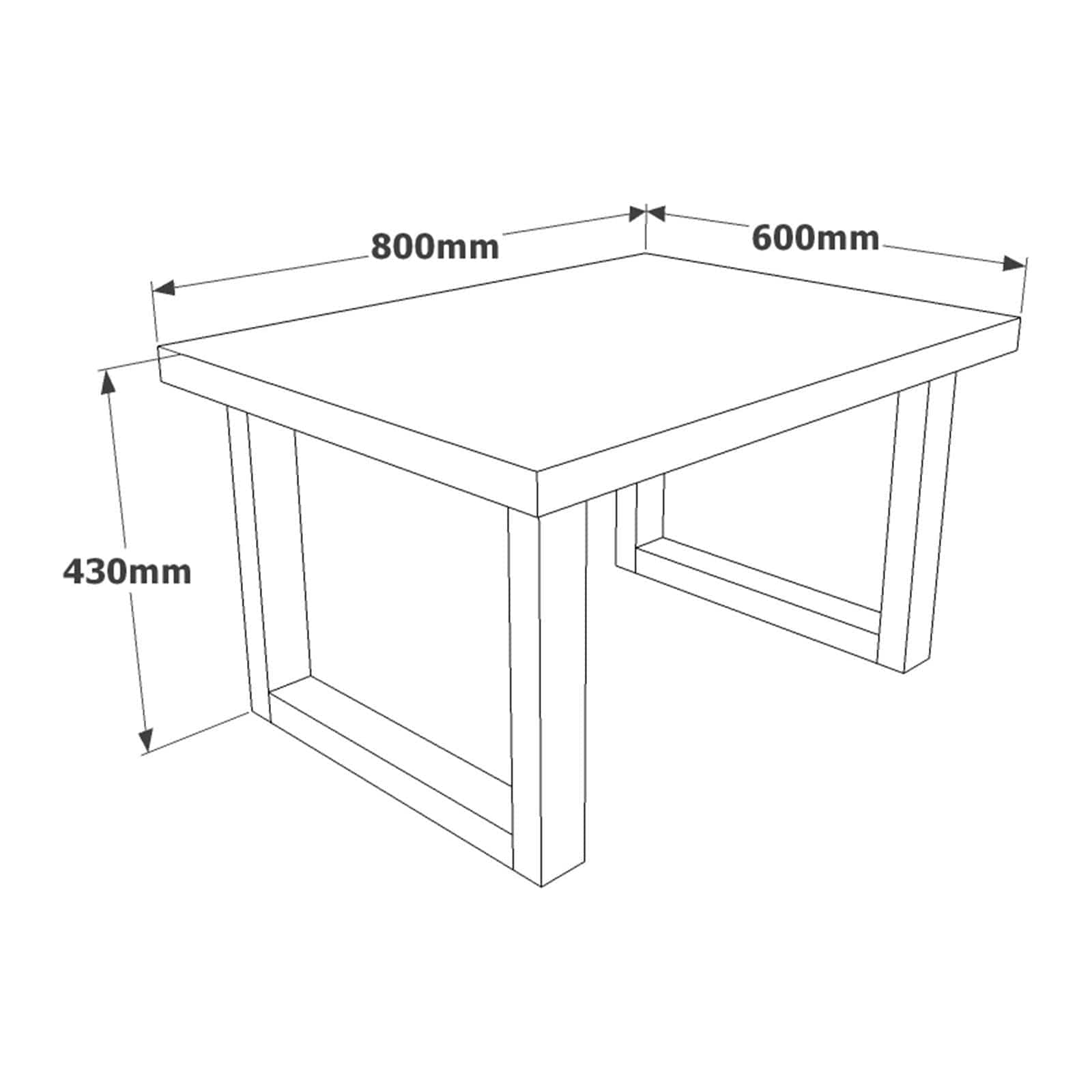Masuta cafea MN02-BA, nuc/negru, PAL/metal, 80x60x43 cm