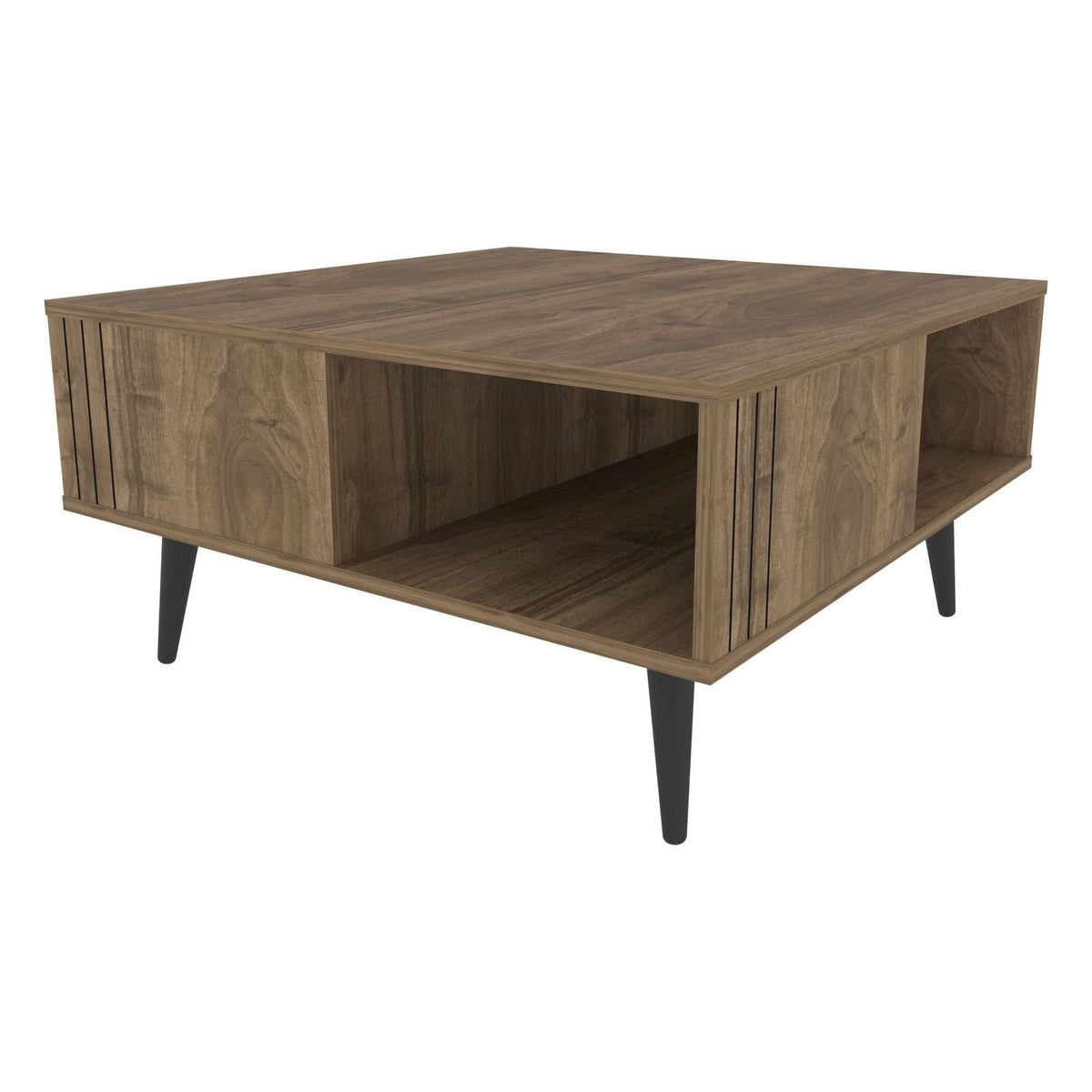 Masuta cafea Ronas, nuc, PAL melaminat, 90x90x46.5 cm