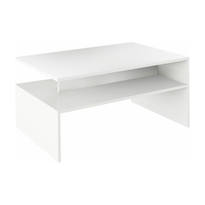 Masuta de cafea DAMOLI, alb, PAL melaminat, 90x60x43 cm