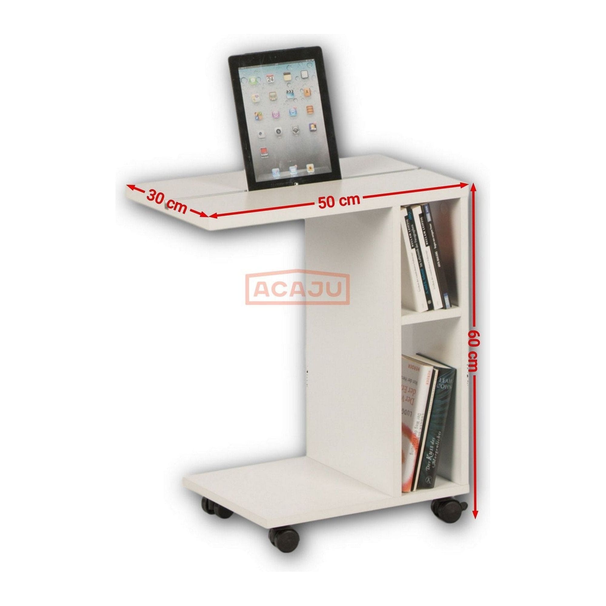 Masuta LATINO, gri ciment, lemn, 50x30x60 cm