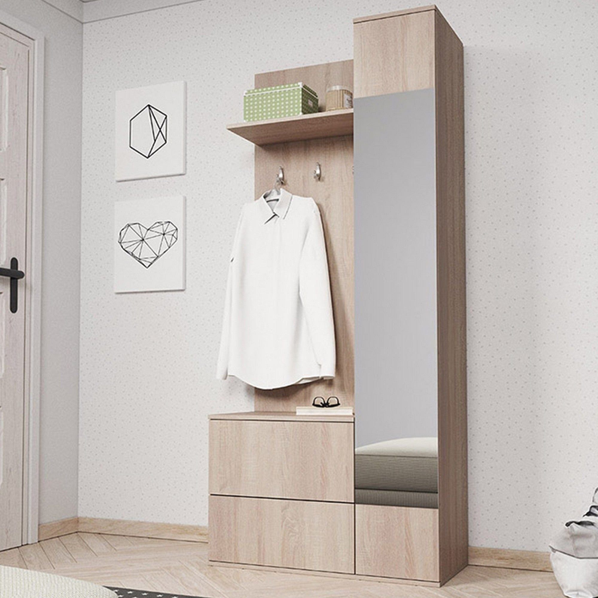 Mobilier hol GADIS, stejar sonoma, PAL melaminat, 90x34x195 cm