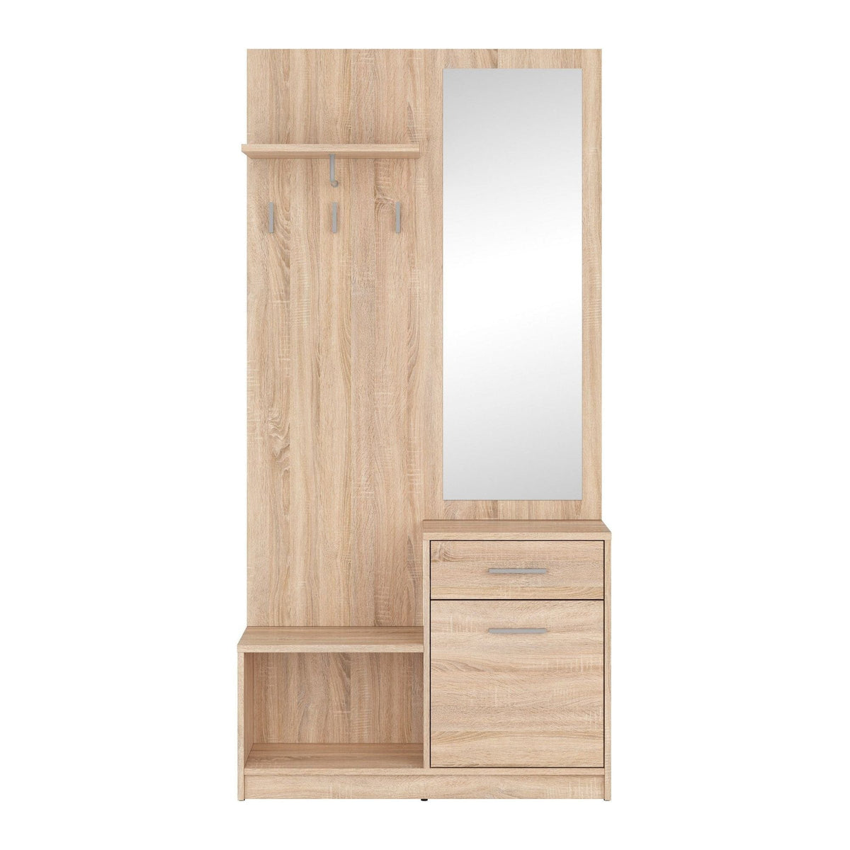 Mobilier hol NEPO PLUS, stejar sonoma, PAL laminat, 90x31x186 cm
