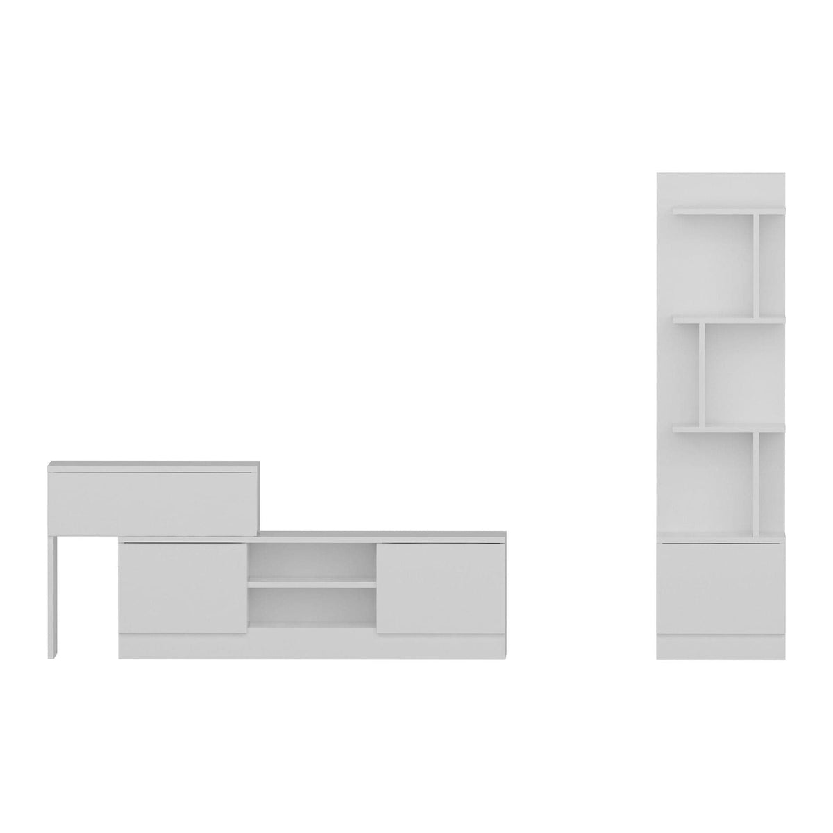 Mobilier living TEAM, alb, PAL melaminat, 3 piese